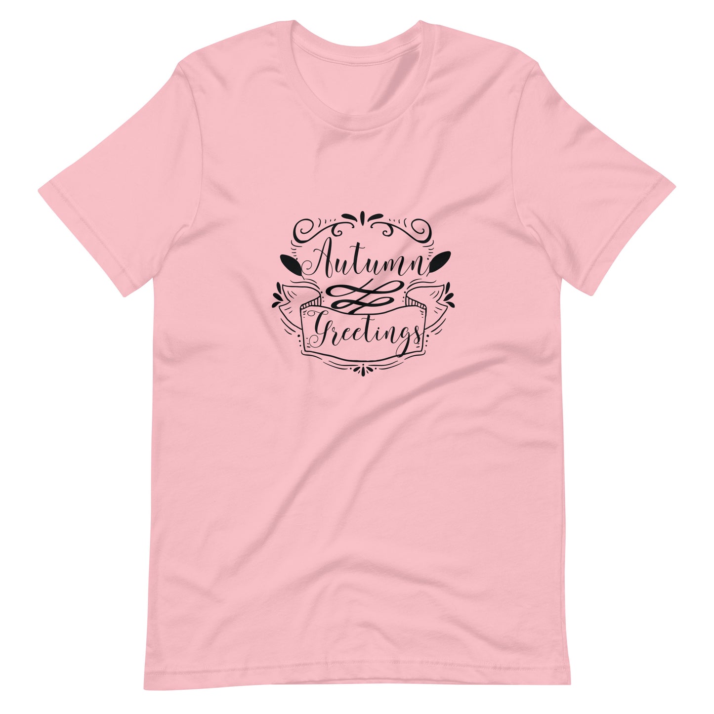 Printagon - Autumn Greetings - Unisex T-shirt - Pink / S