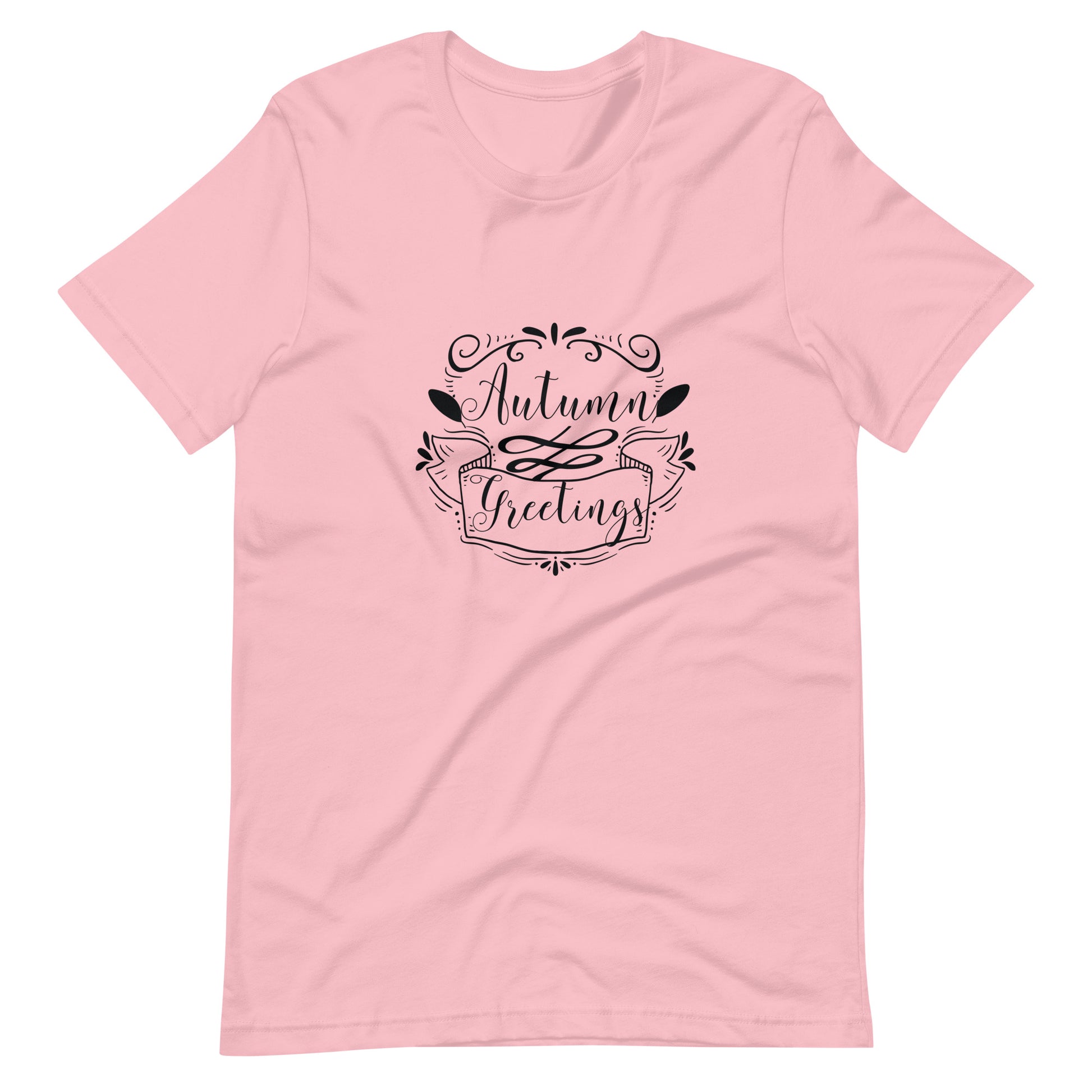 Printagon - Autumn Greetings - Unisex T-shirt - Pink / S