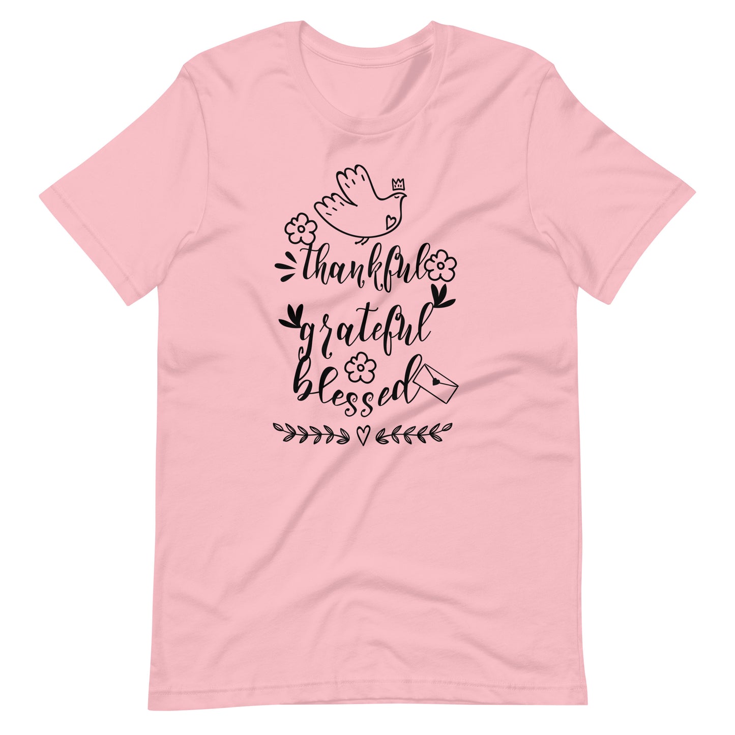 Printagon - Thankful Grateful Blessed - Pink / S