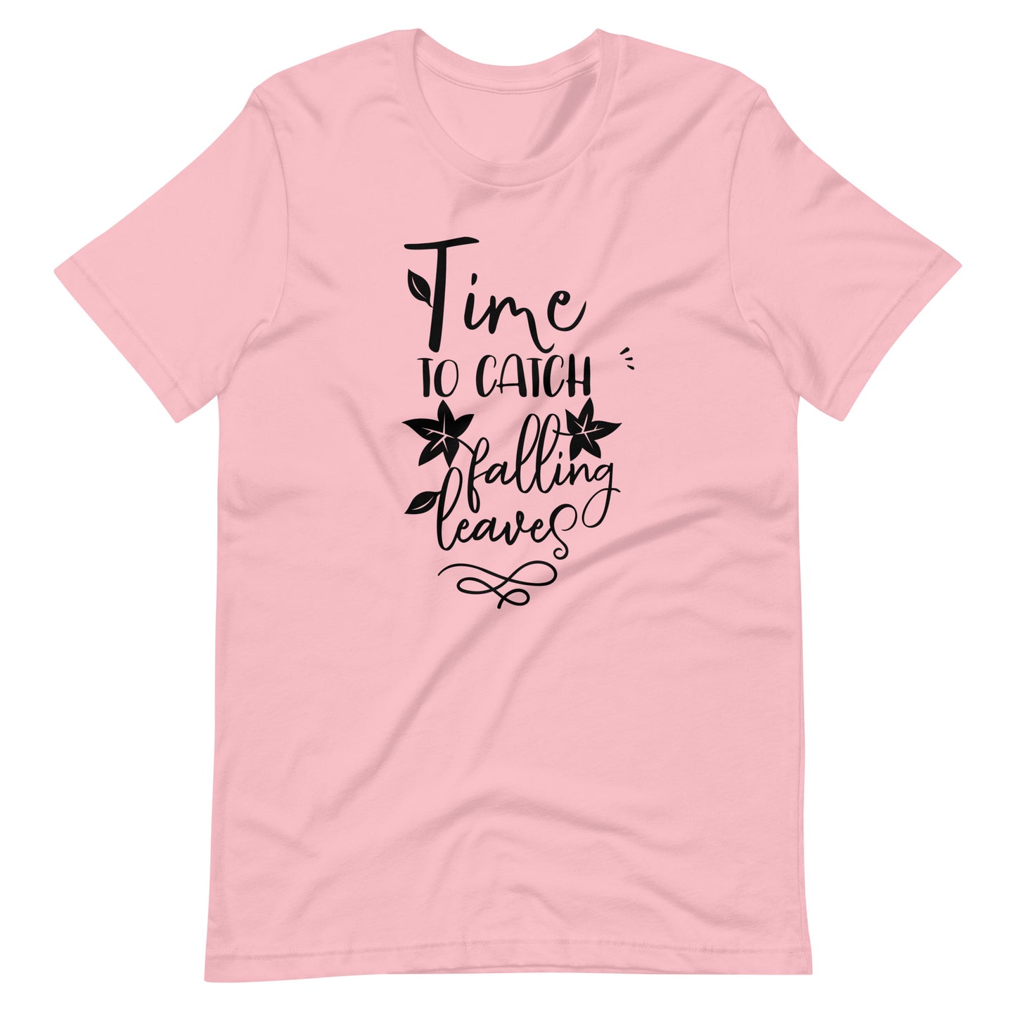 Time To Catch Falling Leaves - Unisex T-shirt - Pink / S Printagon