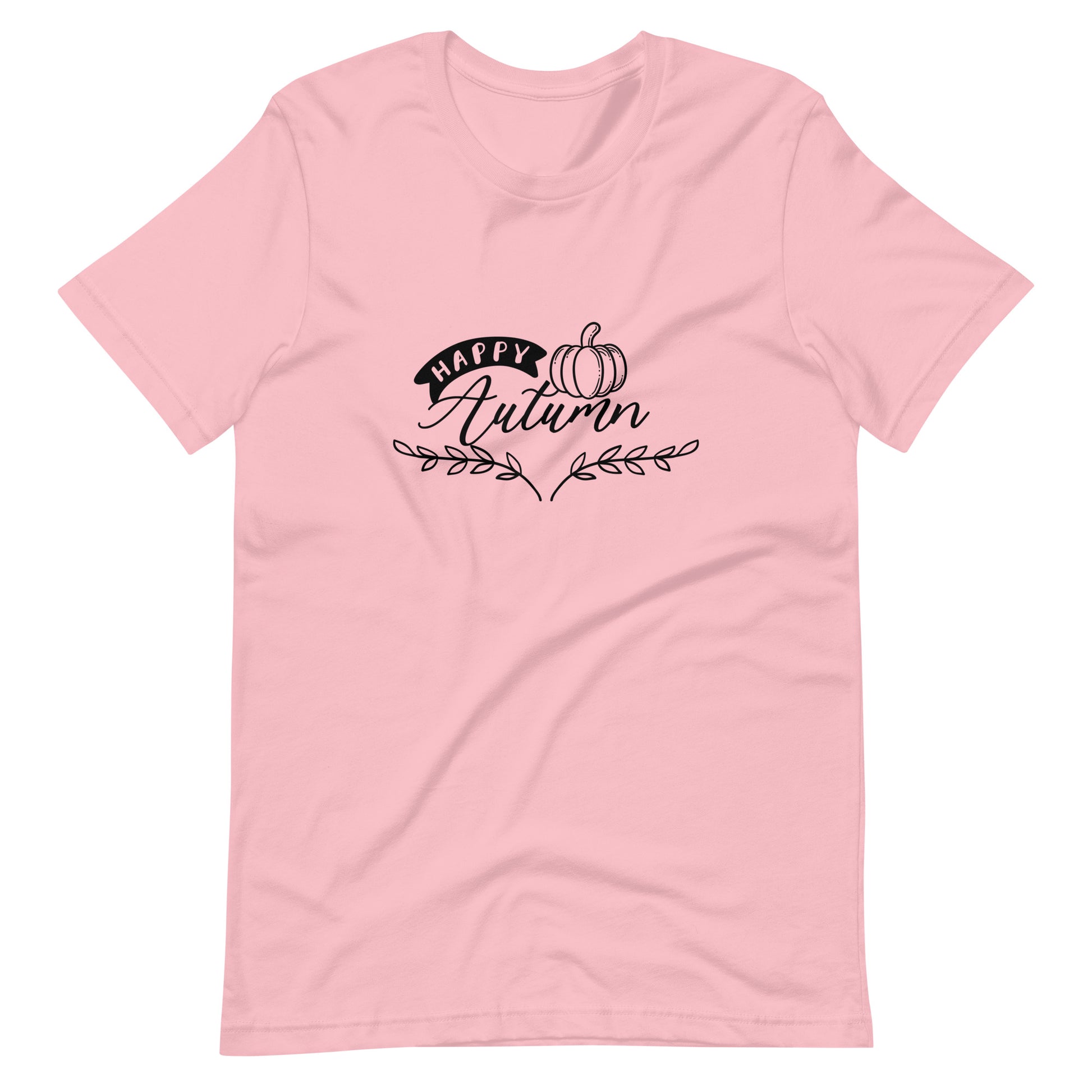 Printagon - Happy Autumn 002 - Unisex T-shirt - Pink / S