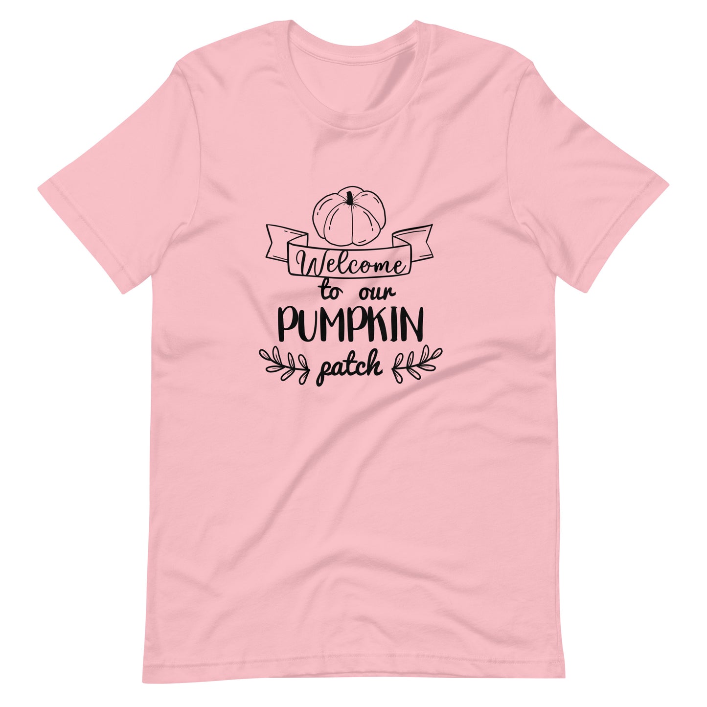 Printagon - Welcome To Our Pumpkin Patch - Unisex T-shirt - Pink / S