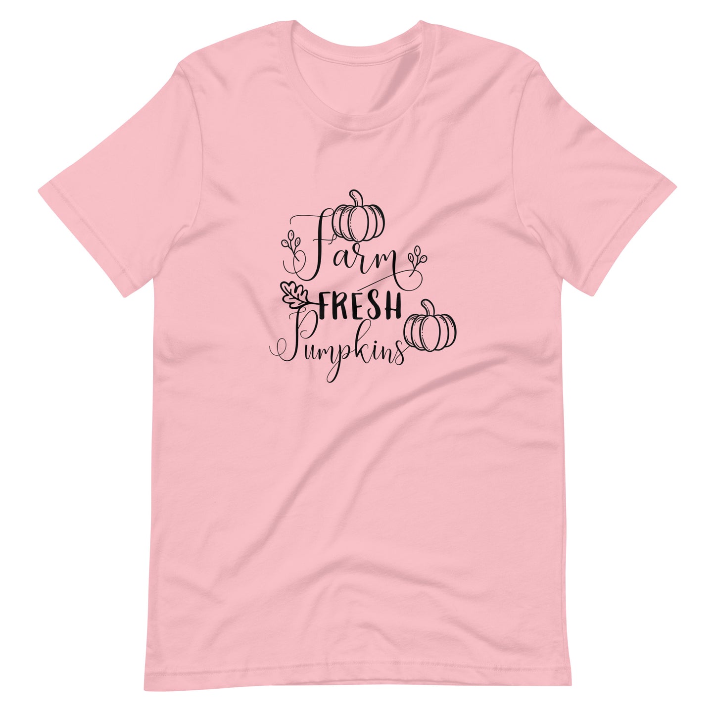 Printagon - Farm Fresh Pumpkin 002 - Unisex T-shirt - Pink / S