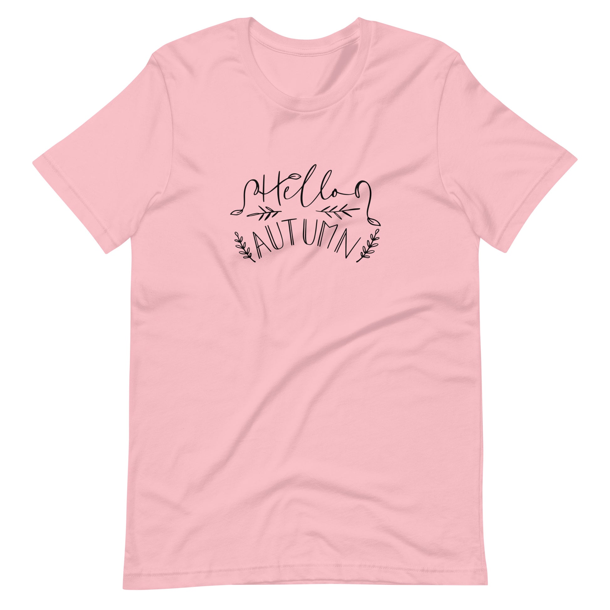 Printagon - Hello Autumn - Unisex T-shirt - Pink / S