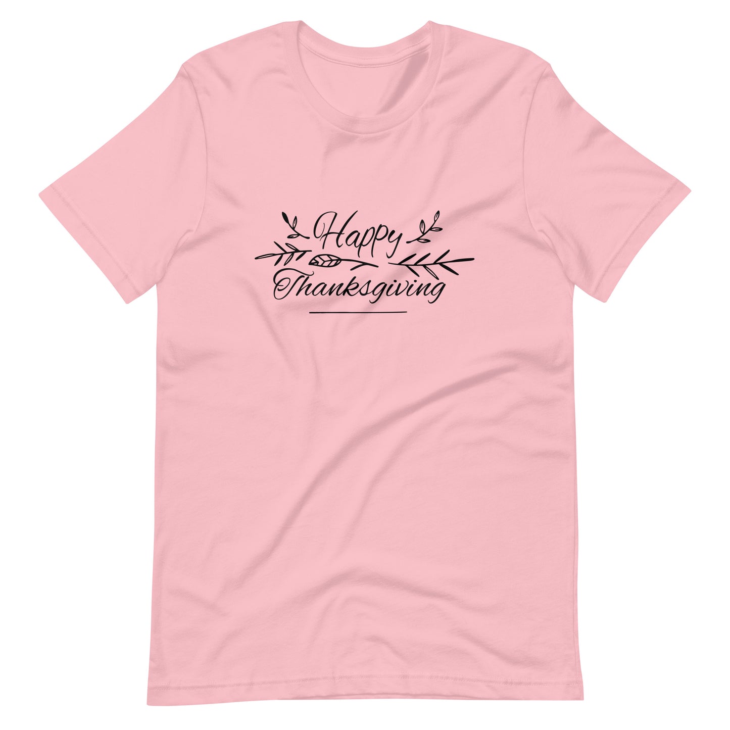 Printagon - Happy Thanks Giving 005 - Unisex T-shirt - Pink / S