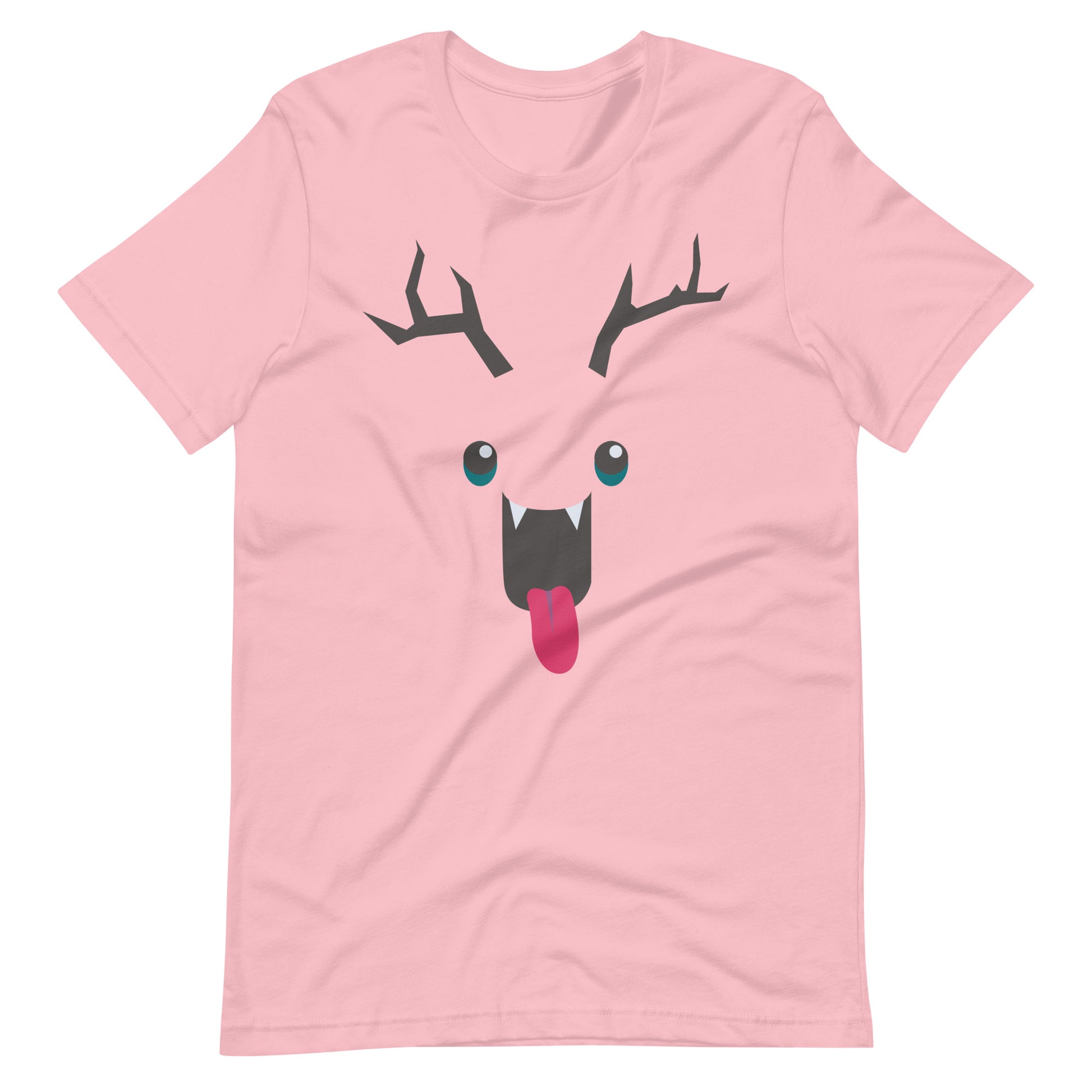 Printagon - Funny Deer - Unisex T-shirt - Pink / S