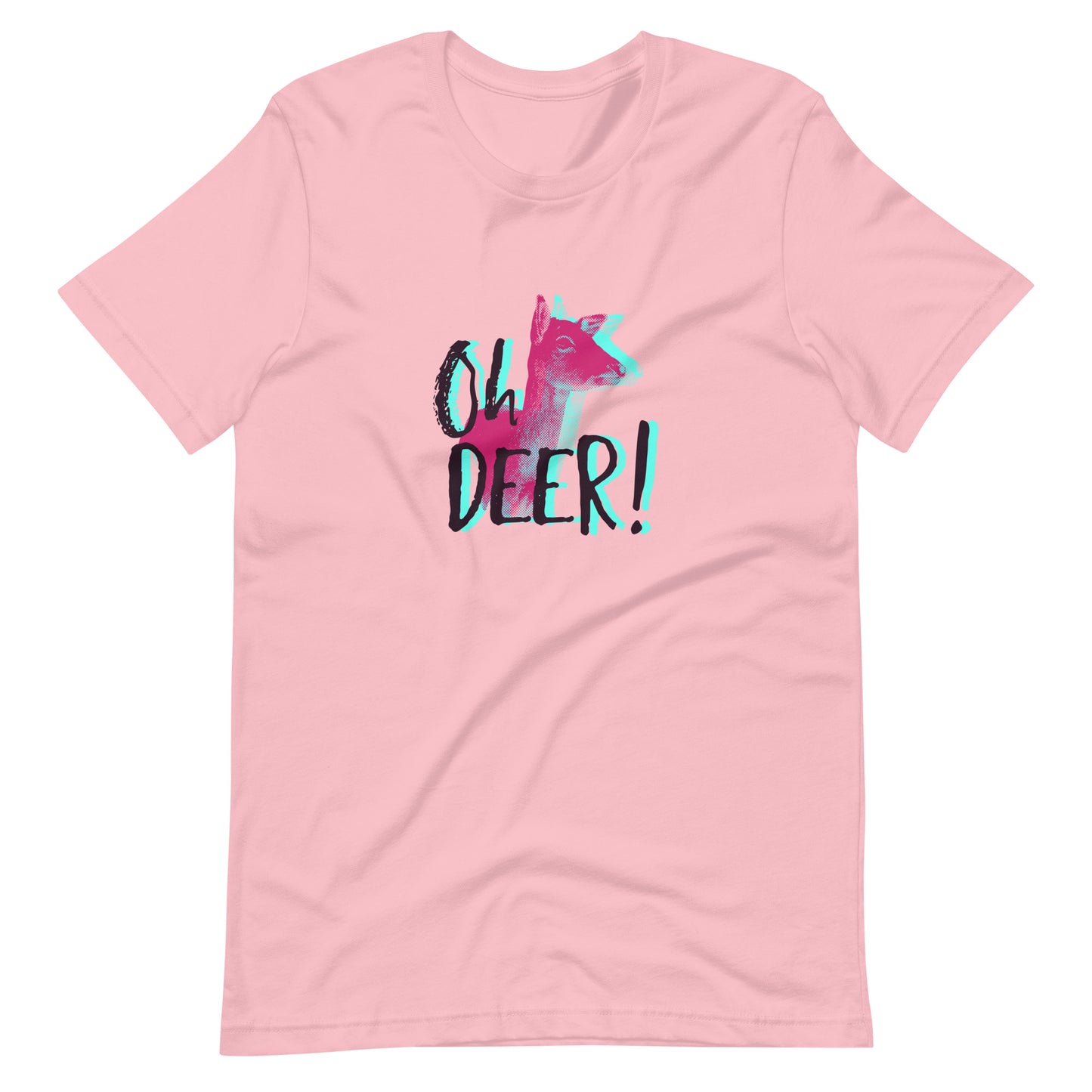 Printagon - Oh Deer - Unisex T-shirt - Pink / S