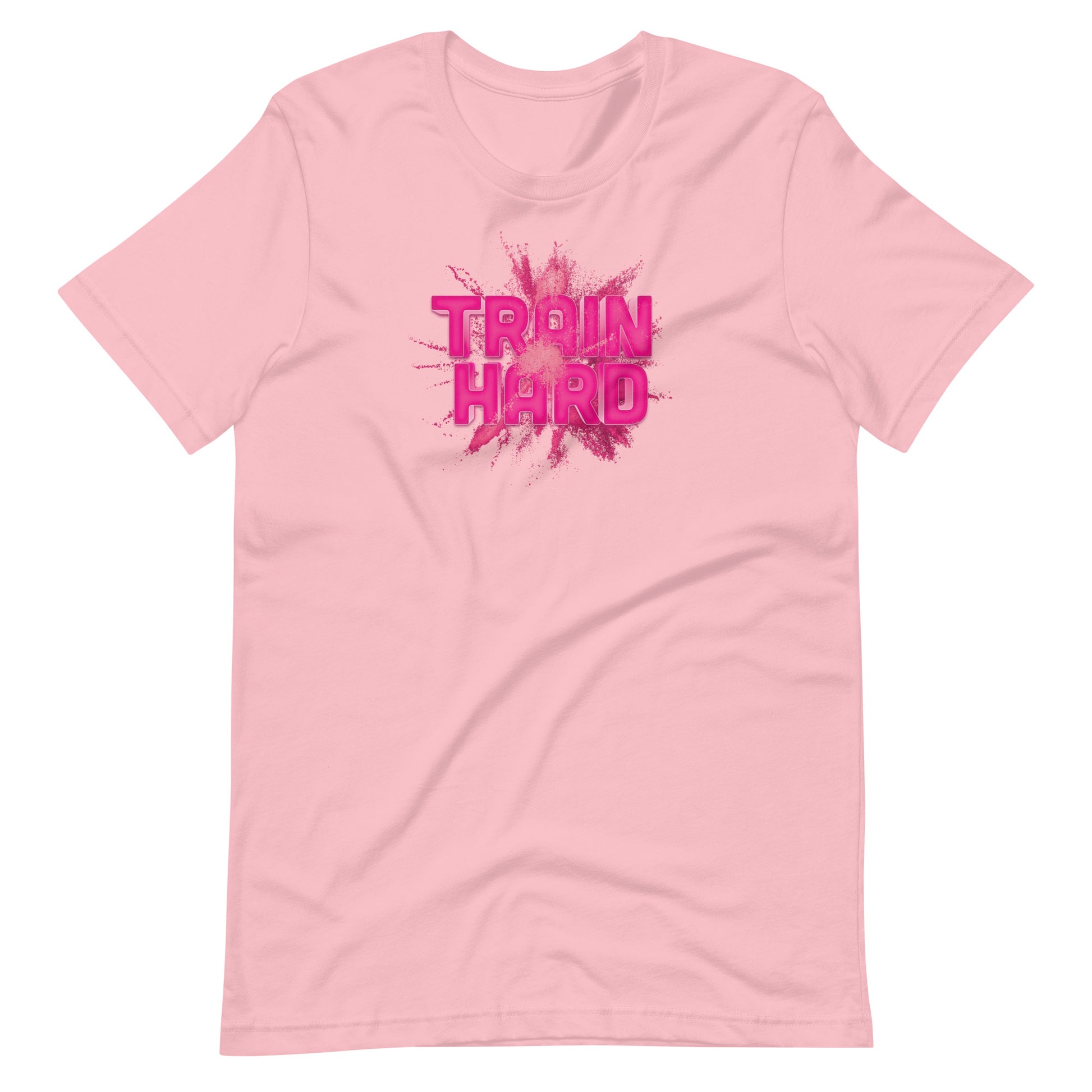 Printagon - Train Hard - Unisex T-shirt - Pink / S