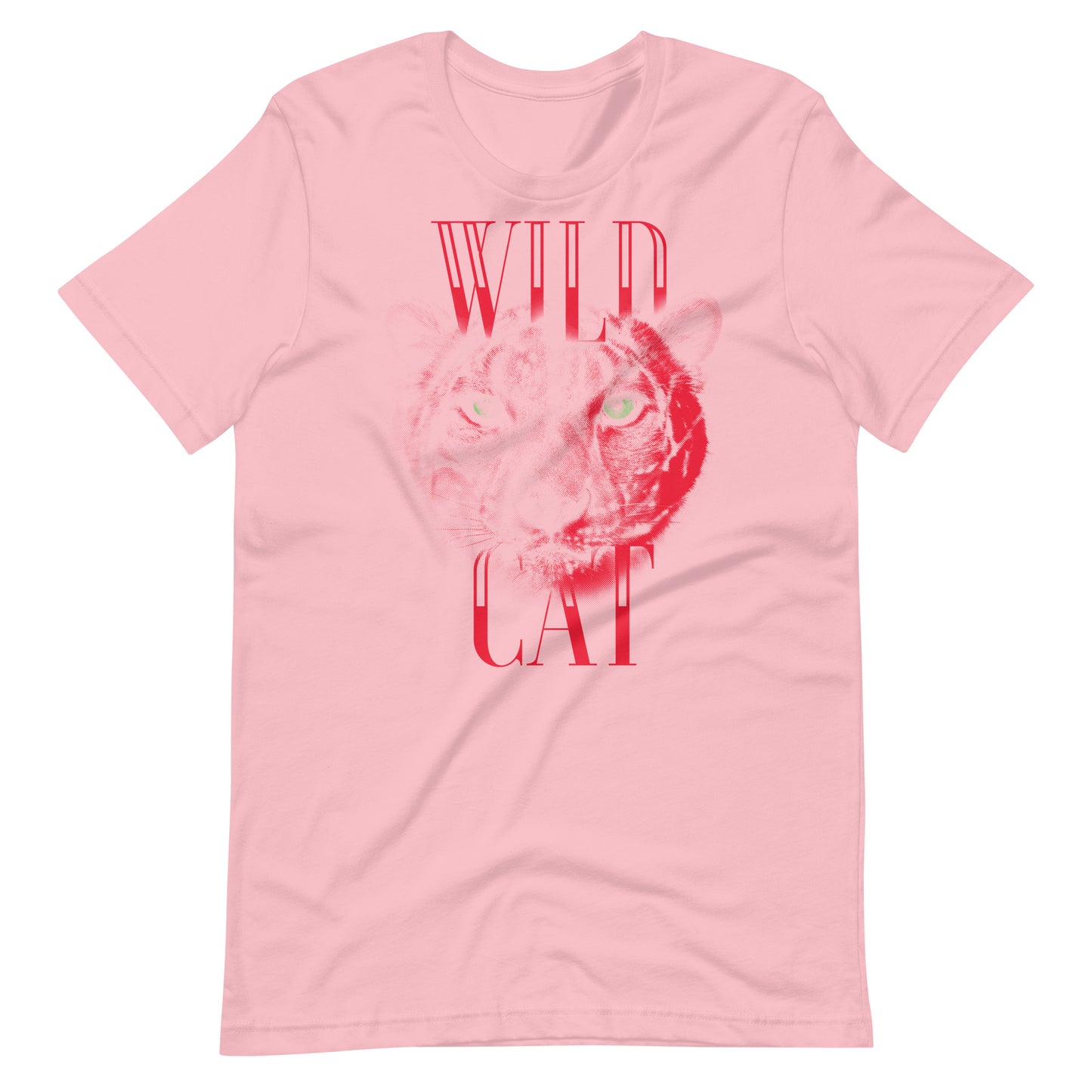 Printagon - Wild Cat - Unisex T-shirt - Pink / S