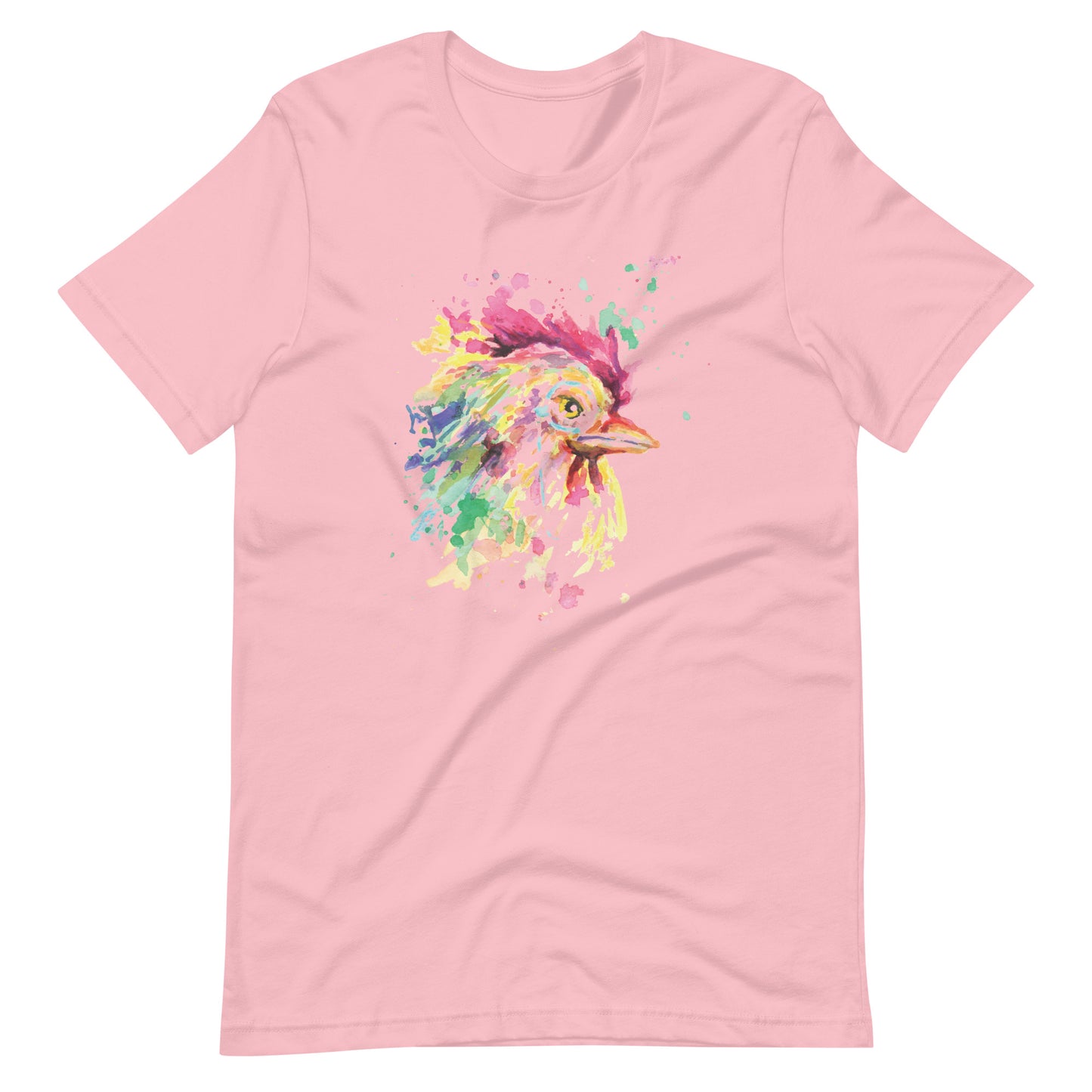 Printagon - Colorful Chicken - T-shirt - Pink / S