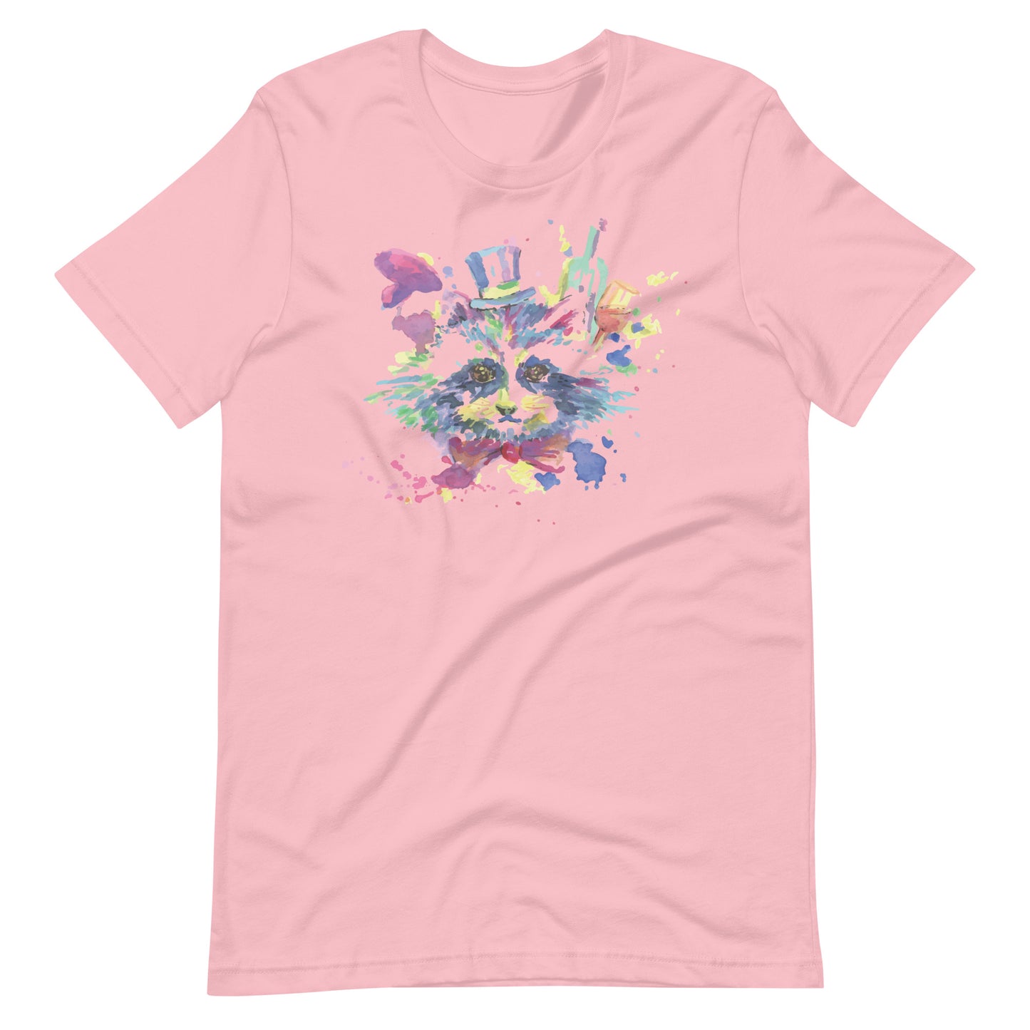 Printagon - Colorful Cat - Unisex T-shirt - Pink / S