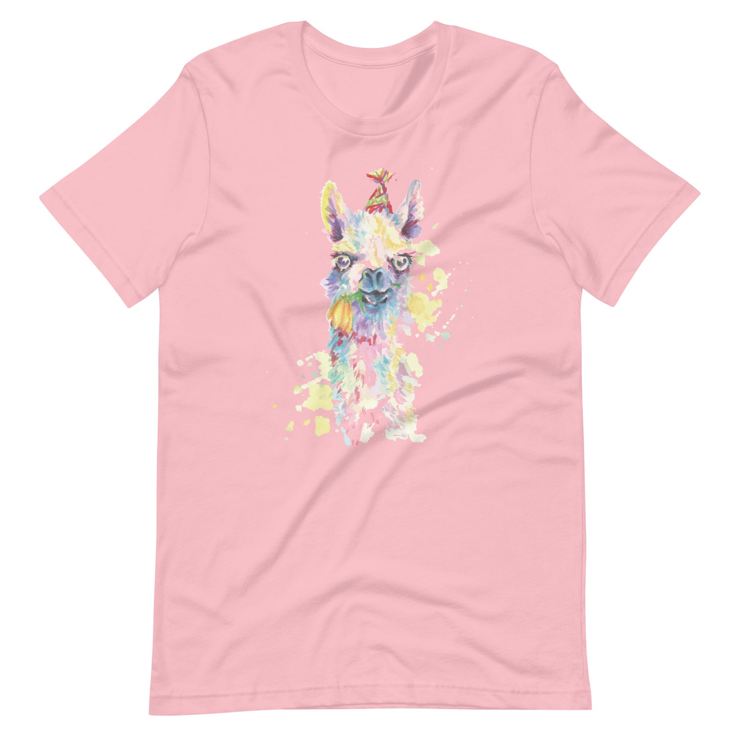 Printagon - Cute Dog In A Party - Unisex T-shirt - Pink / S