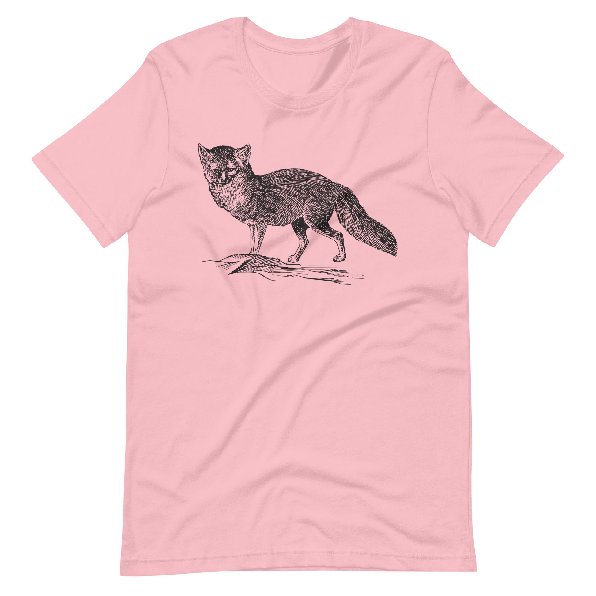 Printagon - Arctic Fox 002 - Unisex T-shirt - Pink / S