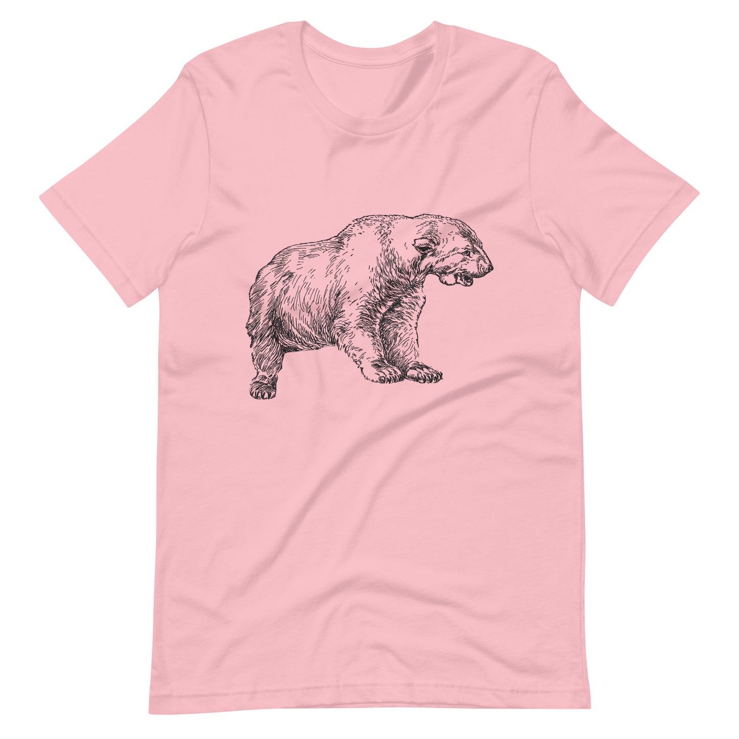 Printagon - Arctotherium Bear - Unisex T-shirt - Pink / S