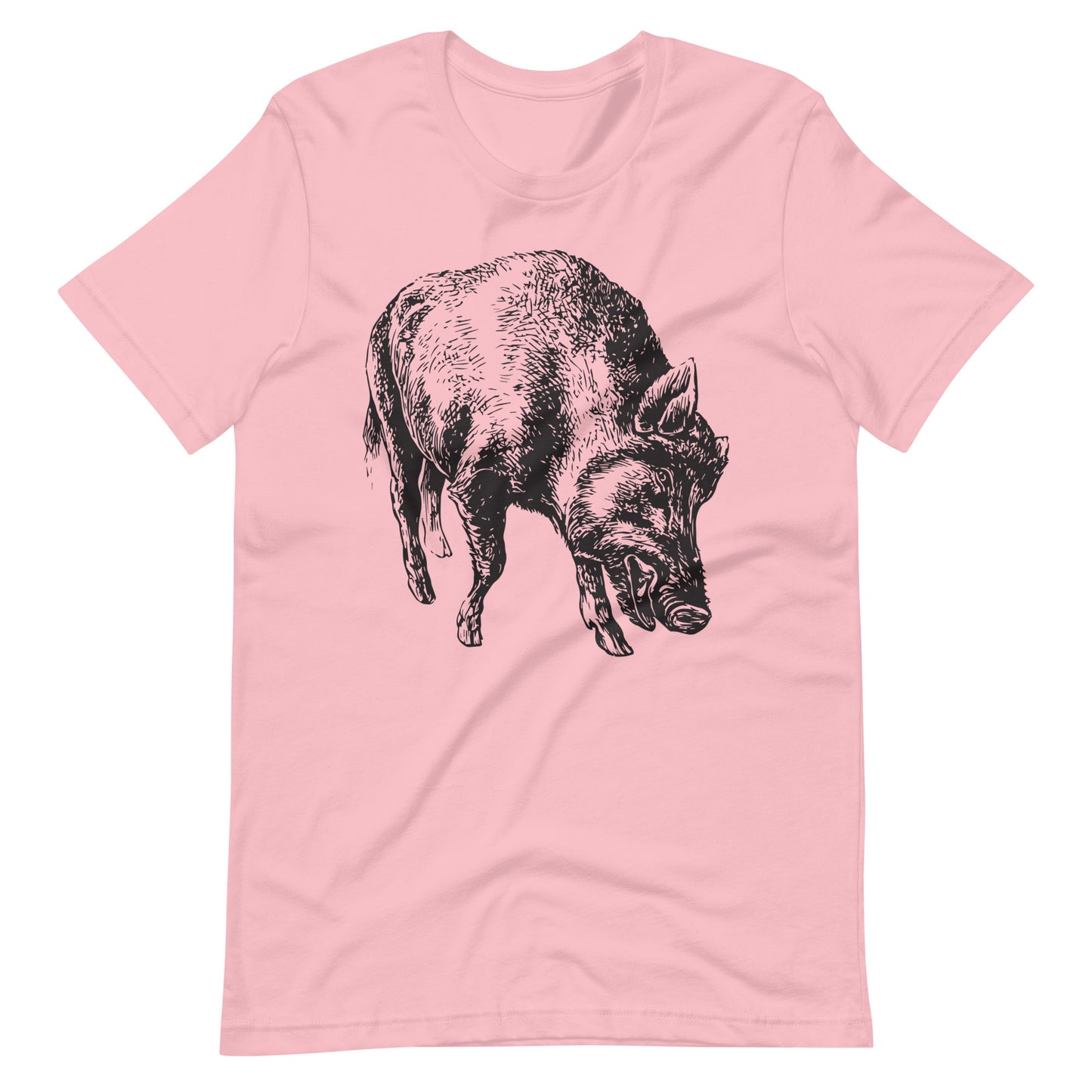 Printagon - Wild Boar - Unisex T-shirt - Pink / S