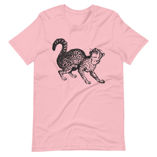 Printagon - Wild Cat - Unisex T-shirt - Pink / S