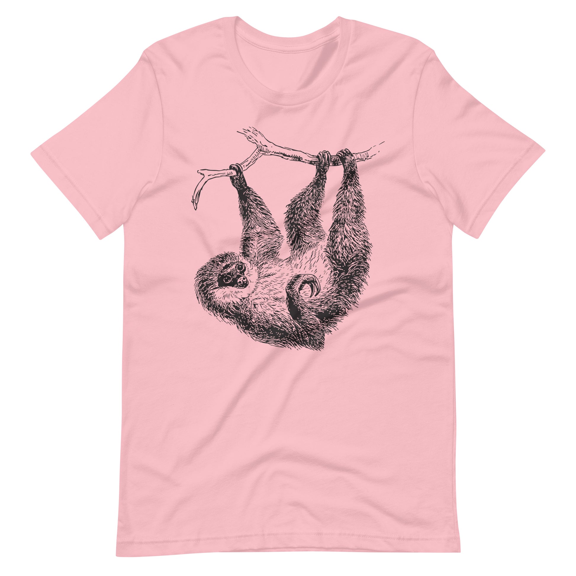 Printagon - Sloth - Unisex T-shirt - Pink / S