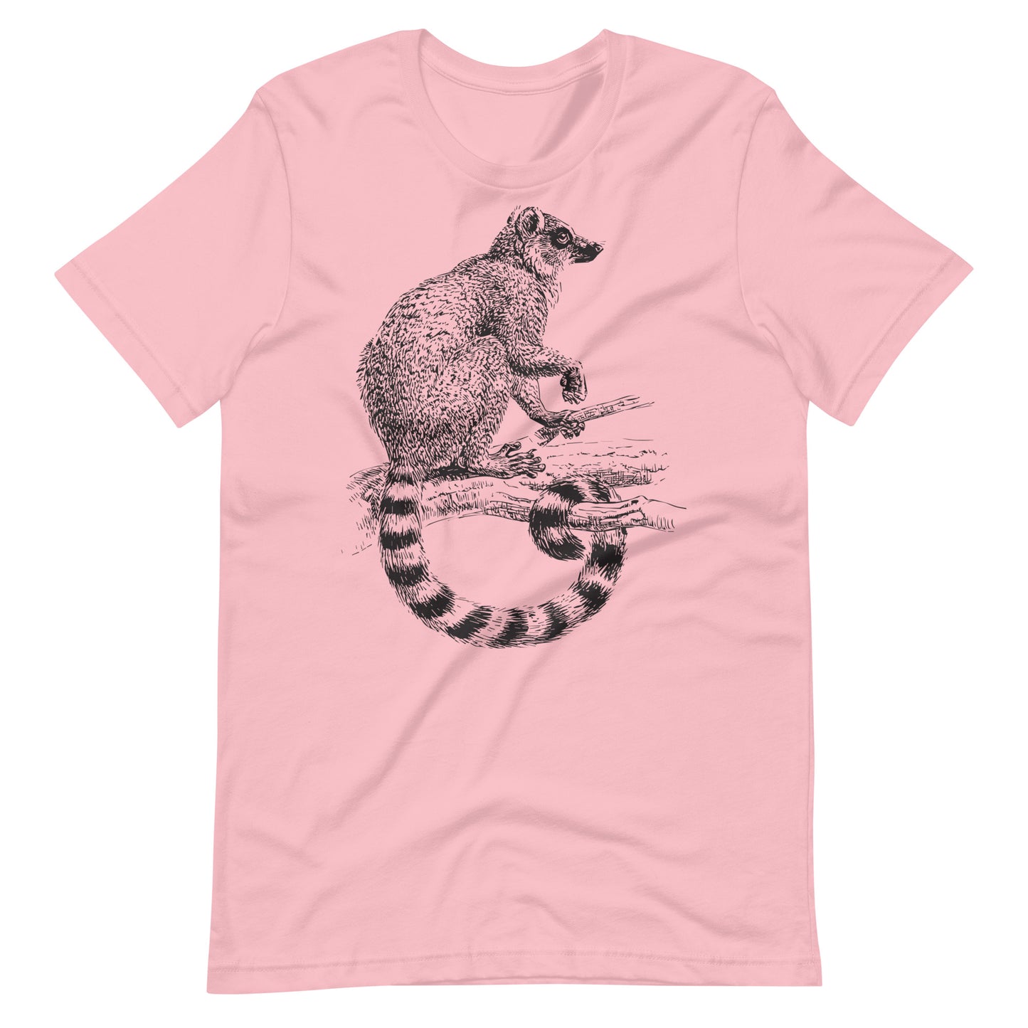 Printagon - Raccoon - Unisex T-shirt - Pink / S