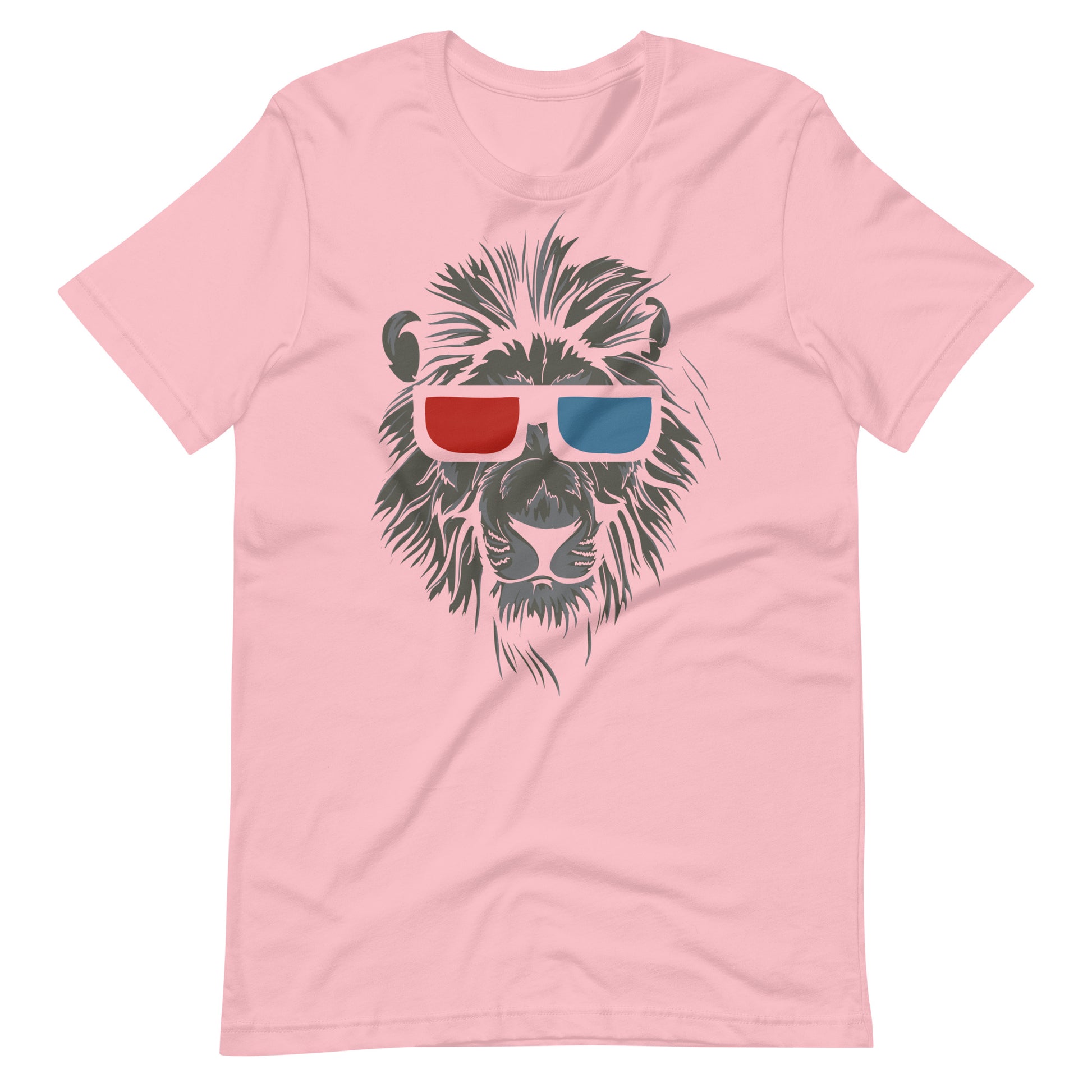 Printagon - Red and Blue Shades Tiger - Unisex T-shirt - Pink / S