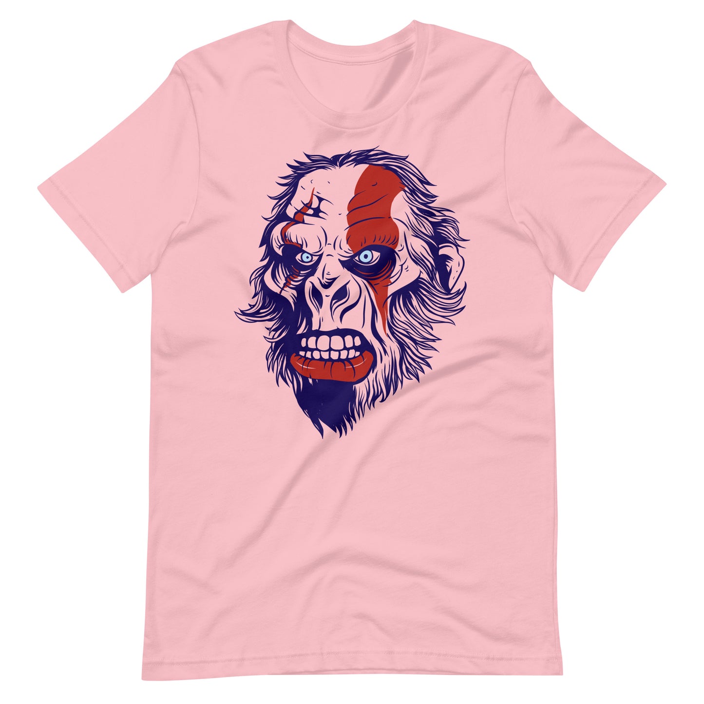 Printagon - Scary Head - Unisex T-shirt - Pink / S