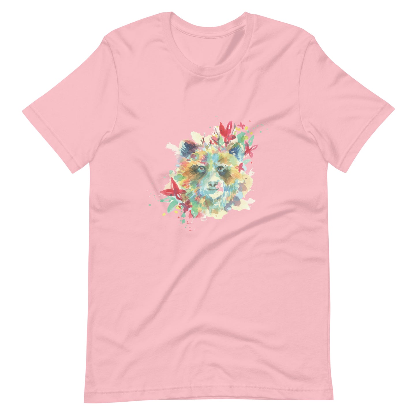 Printagon - Colorful Fox - Unisex T-shirt - Pink / S