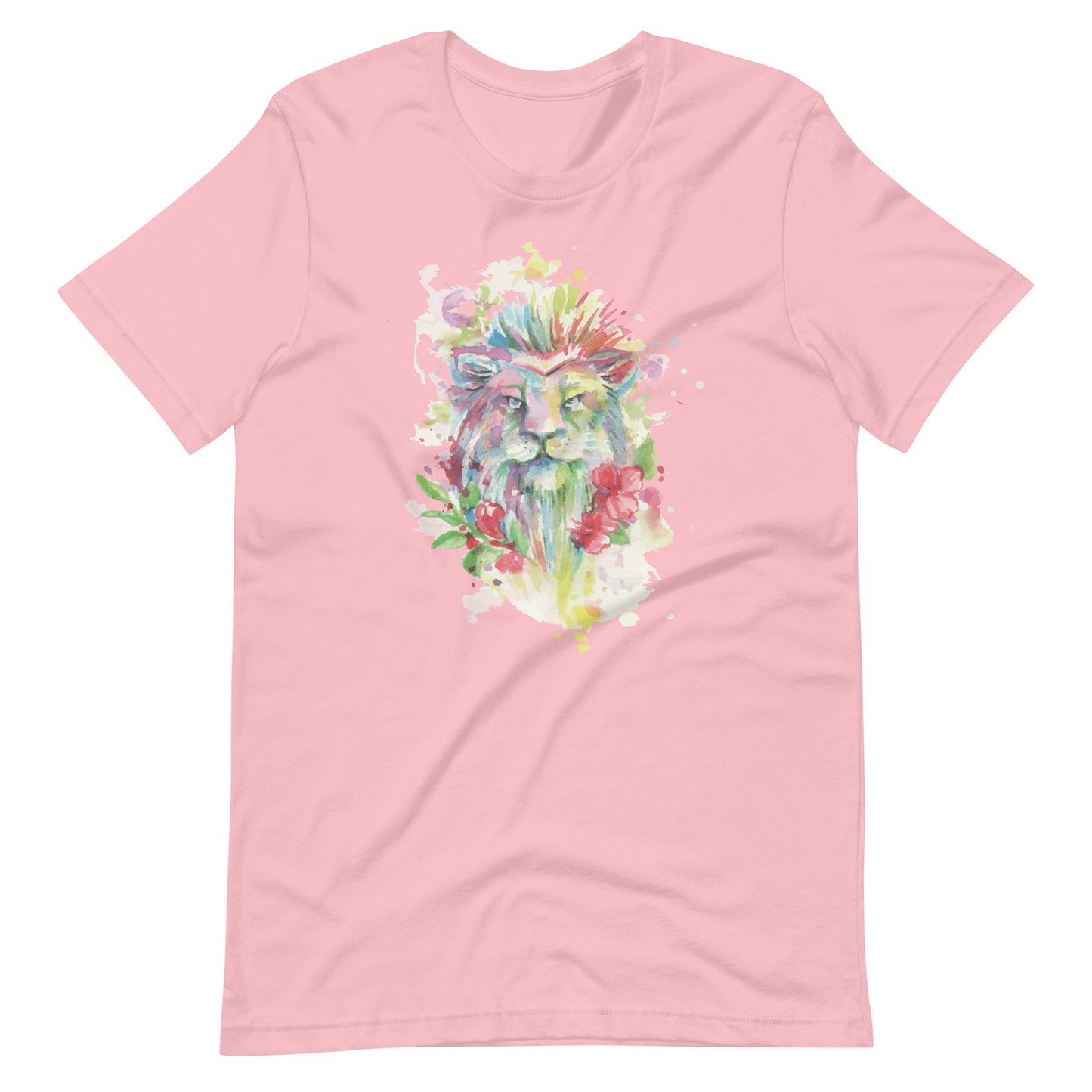 Printagon - Colorful Tiger - Unisex T-shirt - Pink / S