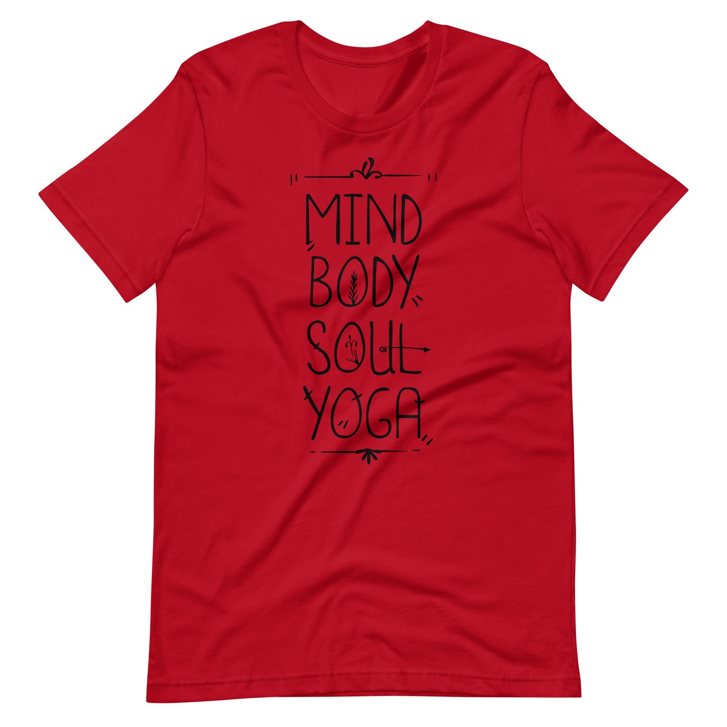 Printagon - Mind Body Soul Yoga - Unisex T-shirt - Red / XS