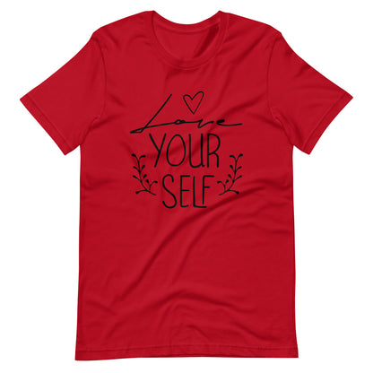 Printagon - Love Your Self 002 - Unisex T-shirt - Red / XS