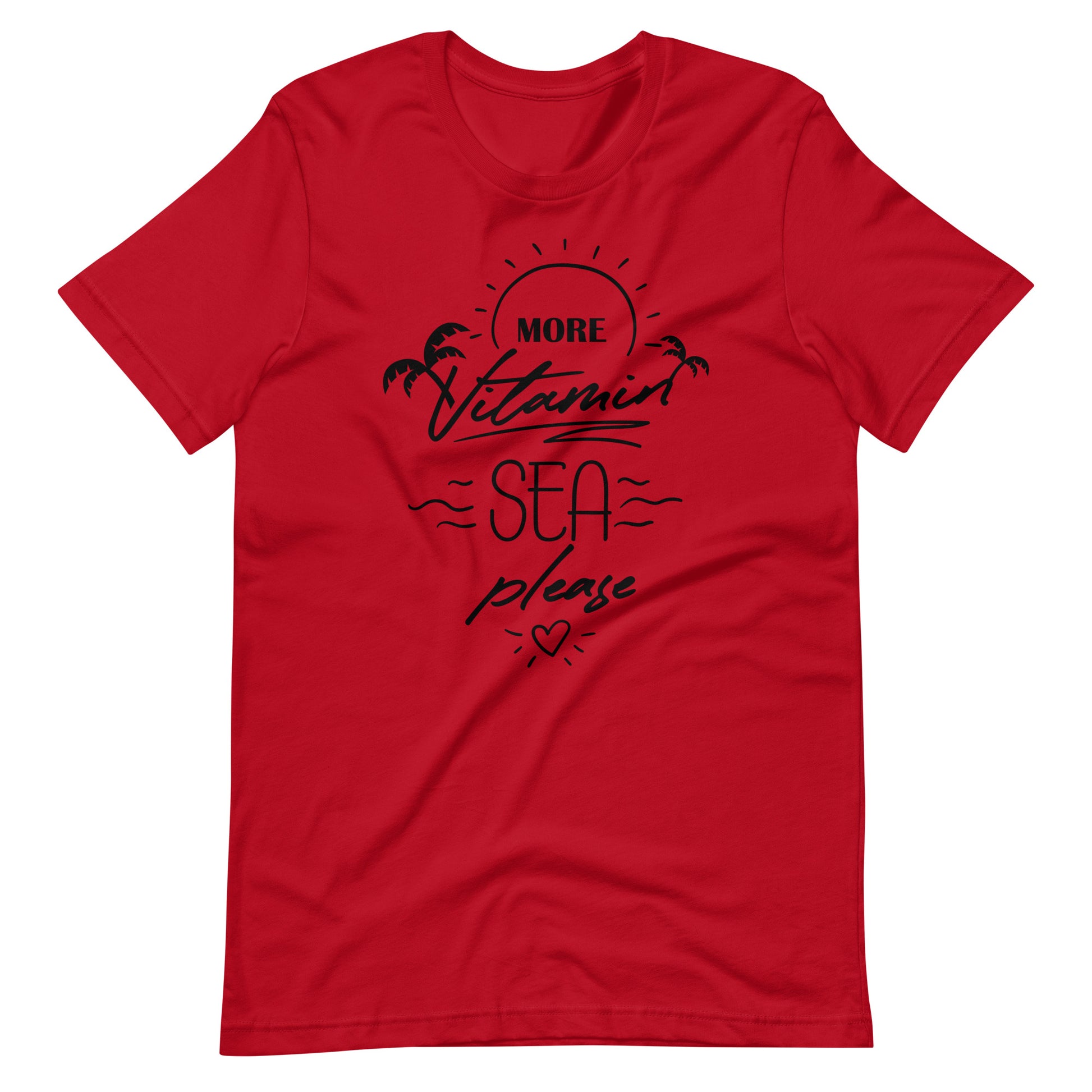 Printagon - More Vitamin Sea Please - Unisex T-shirt - Red / XS