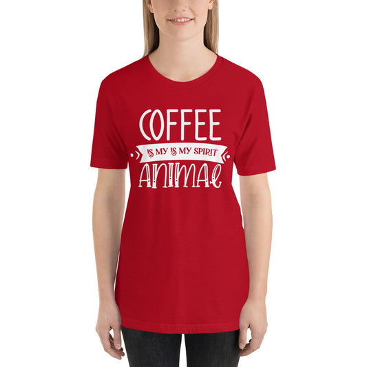 Printagon - Coffee is my Spirit Animal - White - Unisex t-shirt -