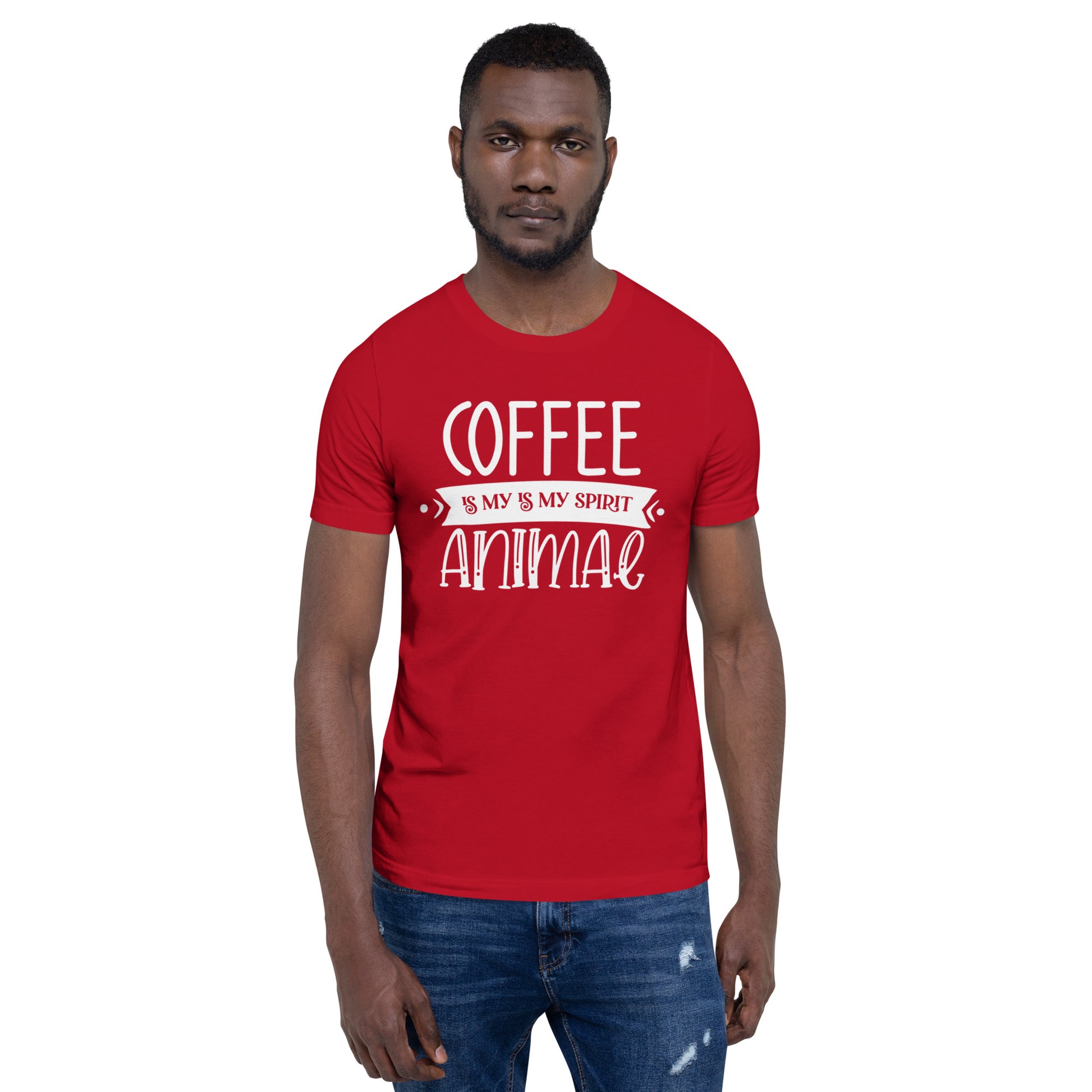 Printagon - Coffee is my Spirit Animal - White - Unisex t-shirt -