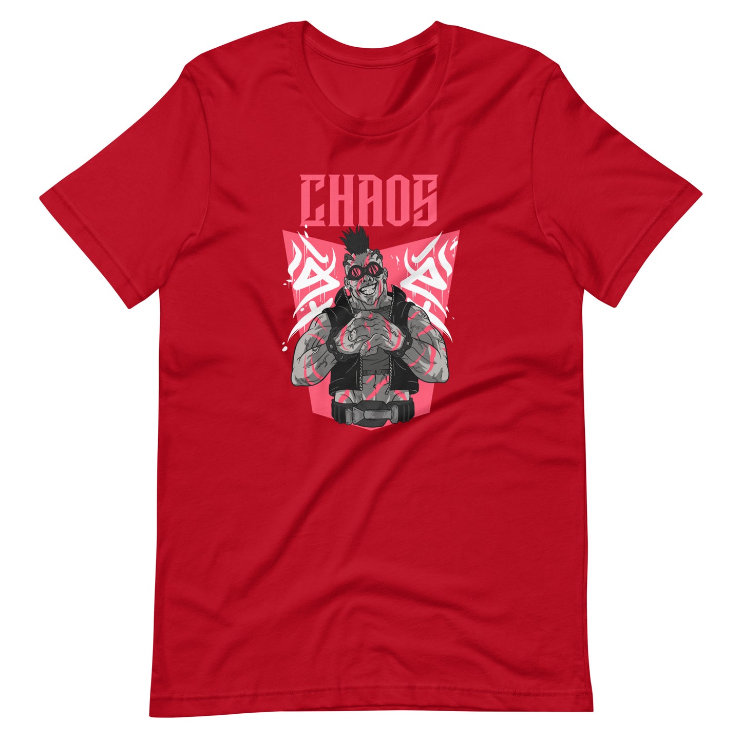 Printagon - Chaos Pink - Unisex T-shirt - Red / XS