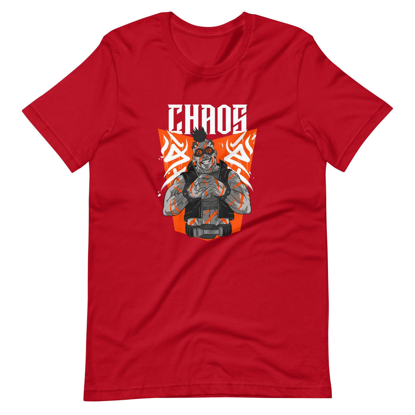 Printagon - Chaos Orange 002 - Unisex T-shirt - Red / XS