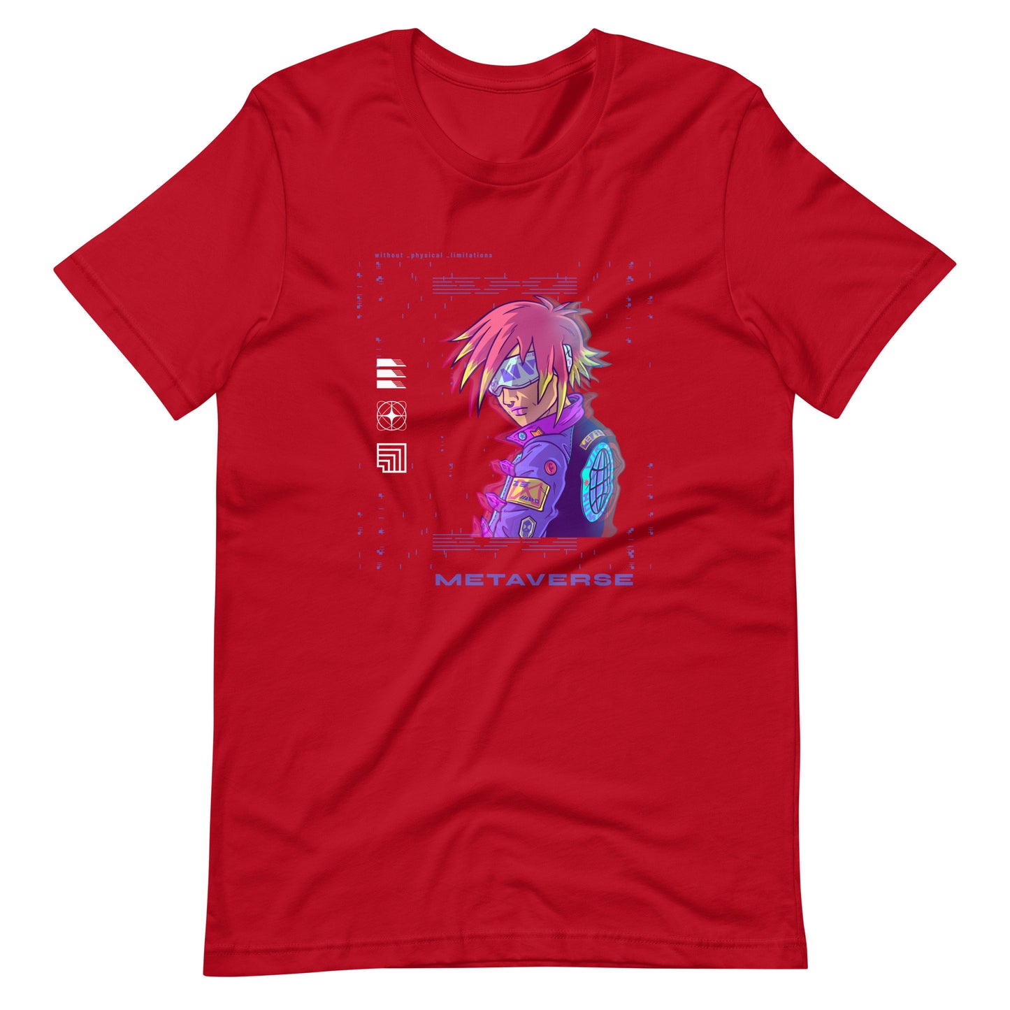 Metaverse 002 - Unisex T-shirt - Red / XS Printagon