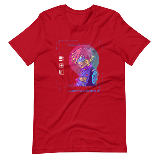 Metaverse 003 - Unisex T-shirt - Red / XS Printagon