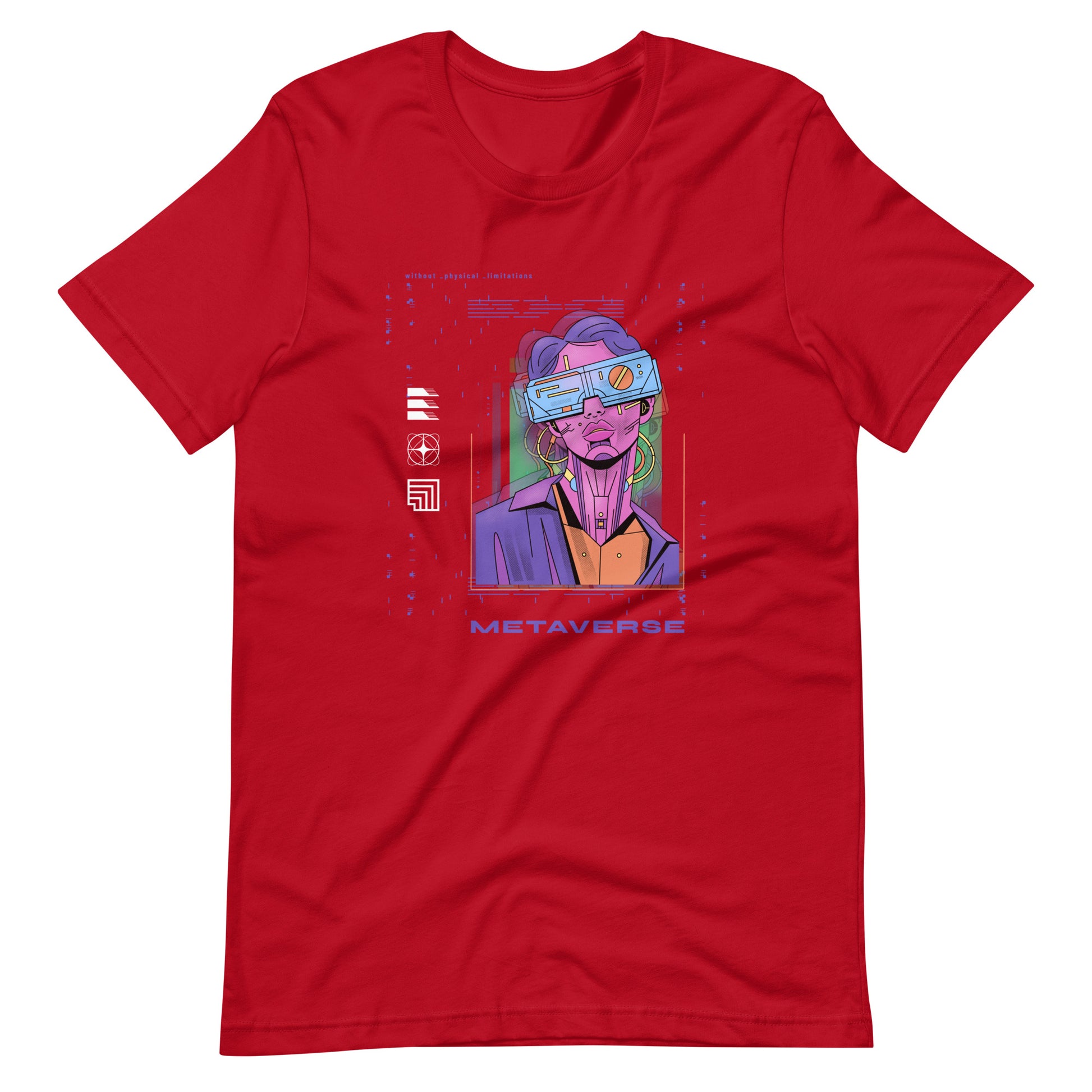 Printagon - Metavrse 007 - Unisex T-shirt - Red / XS