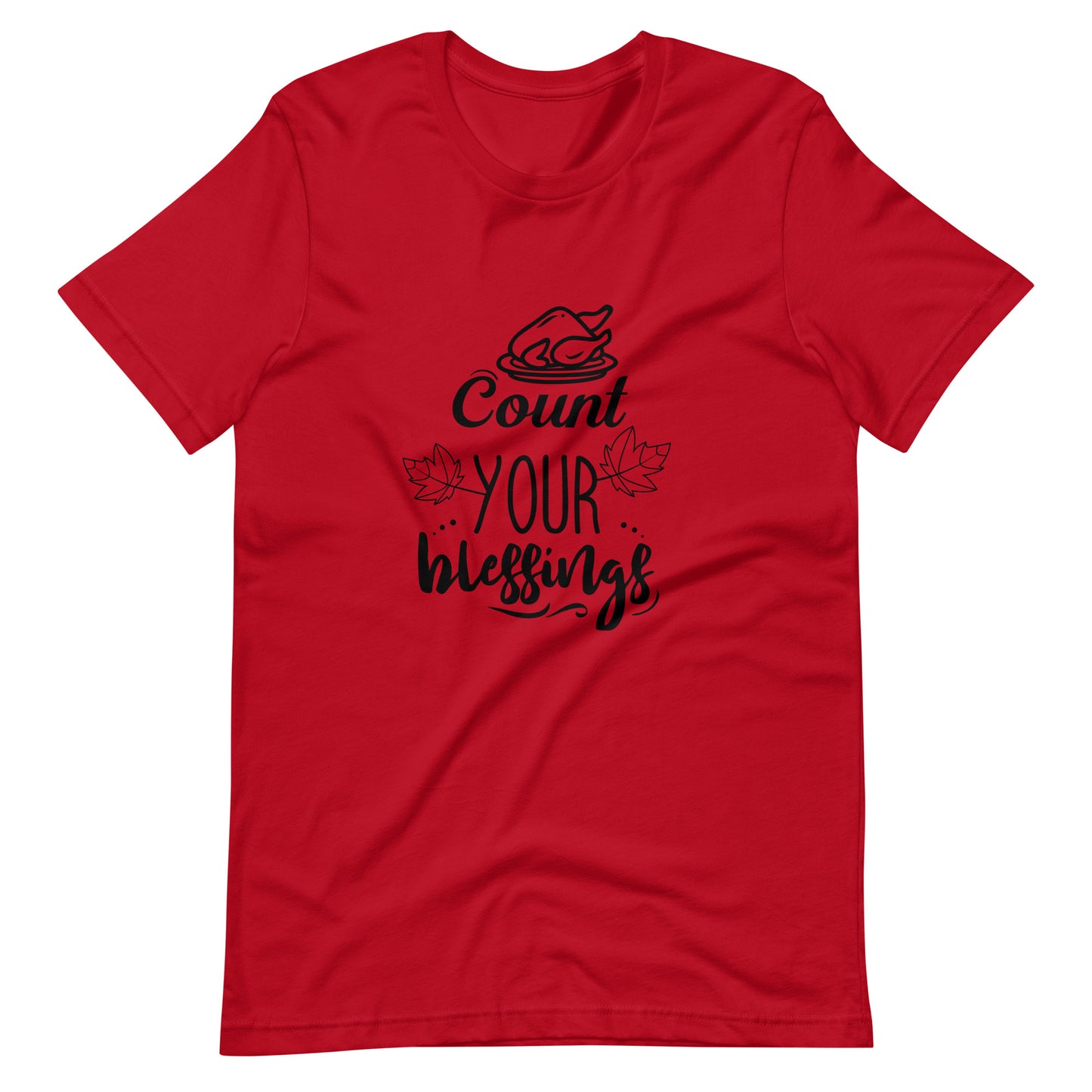 Printagon - Count Your Blessings 002 - Unisex T-shirt - Red / XS