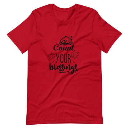 Printagon - Count Your Blessings 002 - Unisex T-shirt - Red / XS