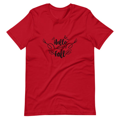 Printagon - Hello Fall 002 - Unisex T-shirt - Red / XS