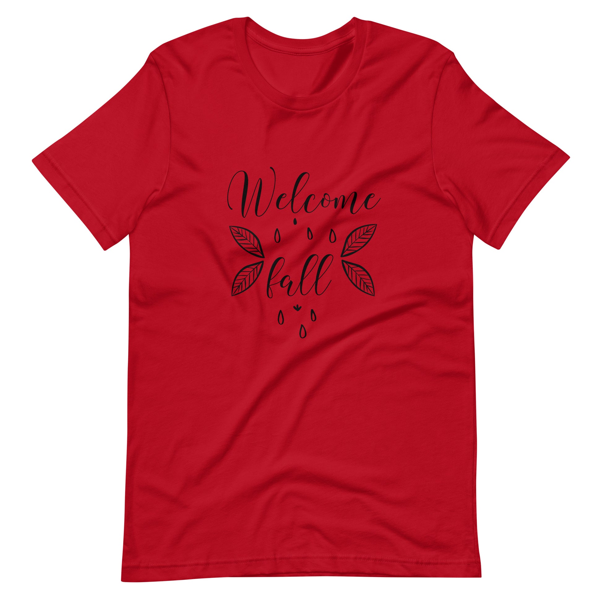 Welcome Fall 002 - Unisex T-shirt - Red / XS Printagon