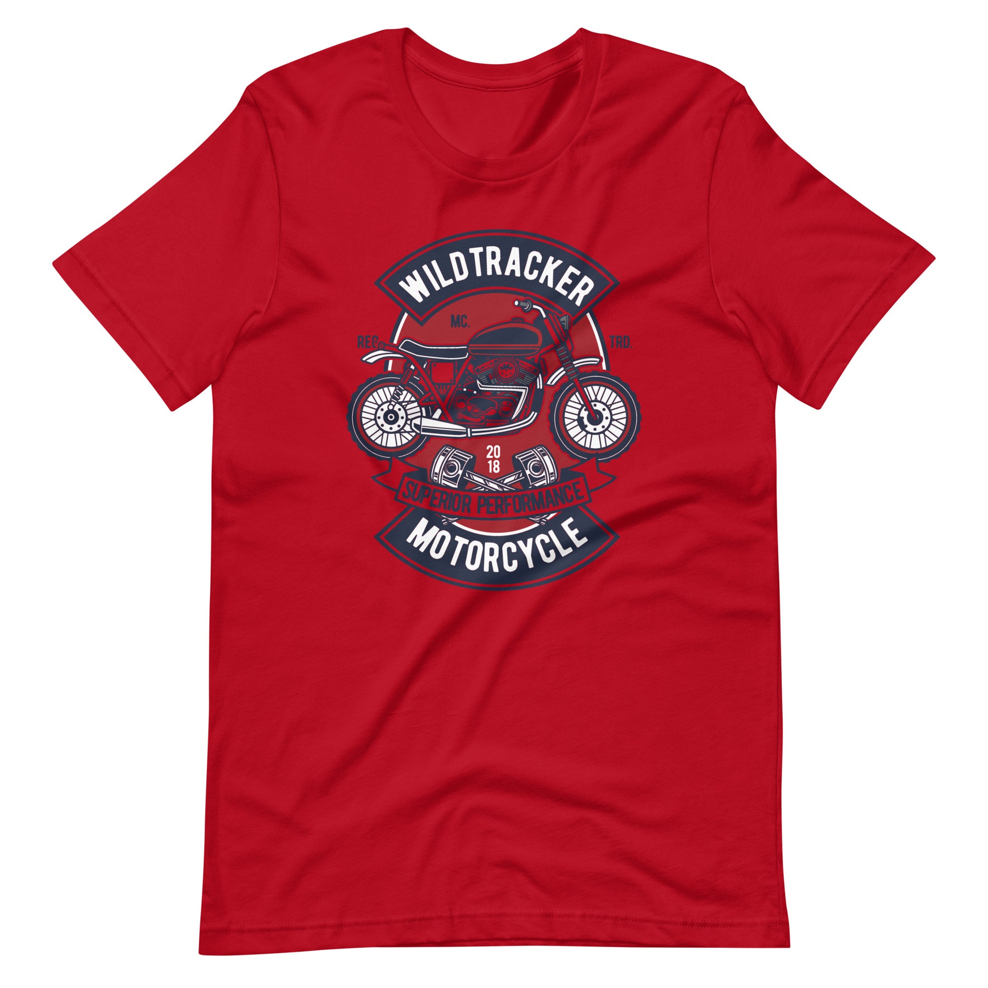 Wild Tracker Motorcycle - T-shirt - Red / XS Printagon