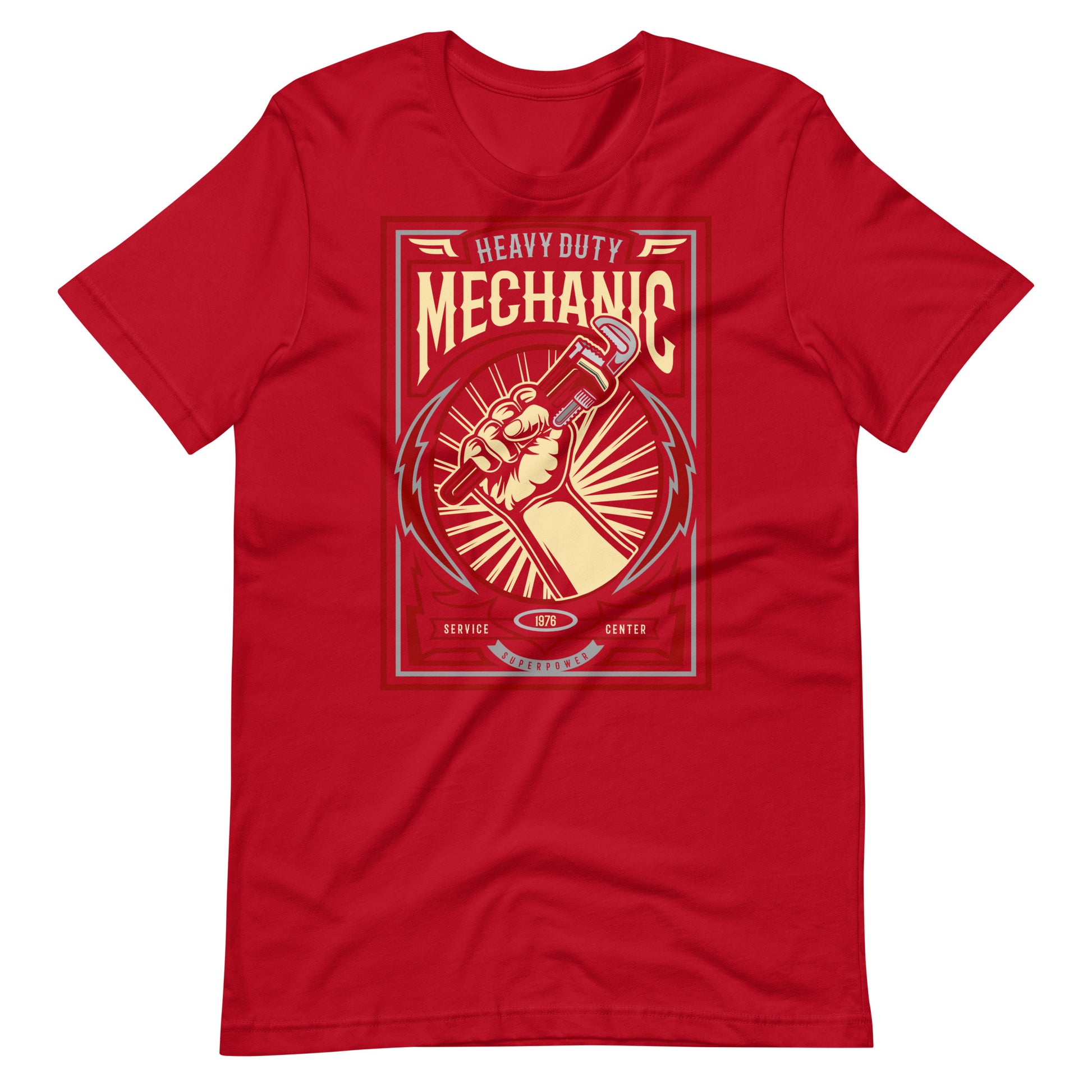 Printagon - Heavy Duty Mechanic - T-shirt - Red / XS