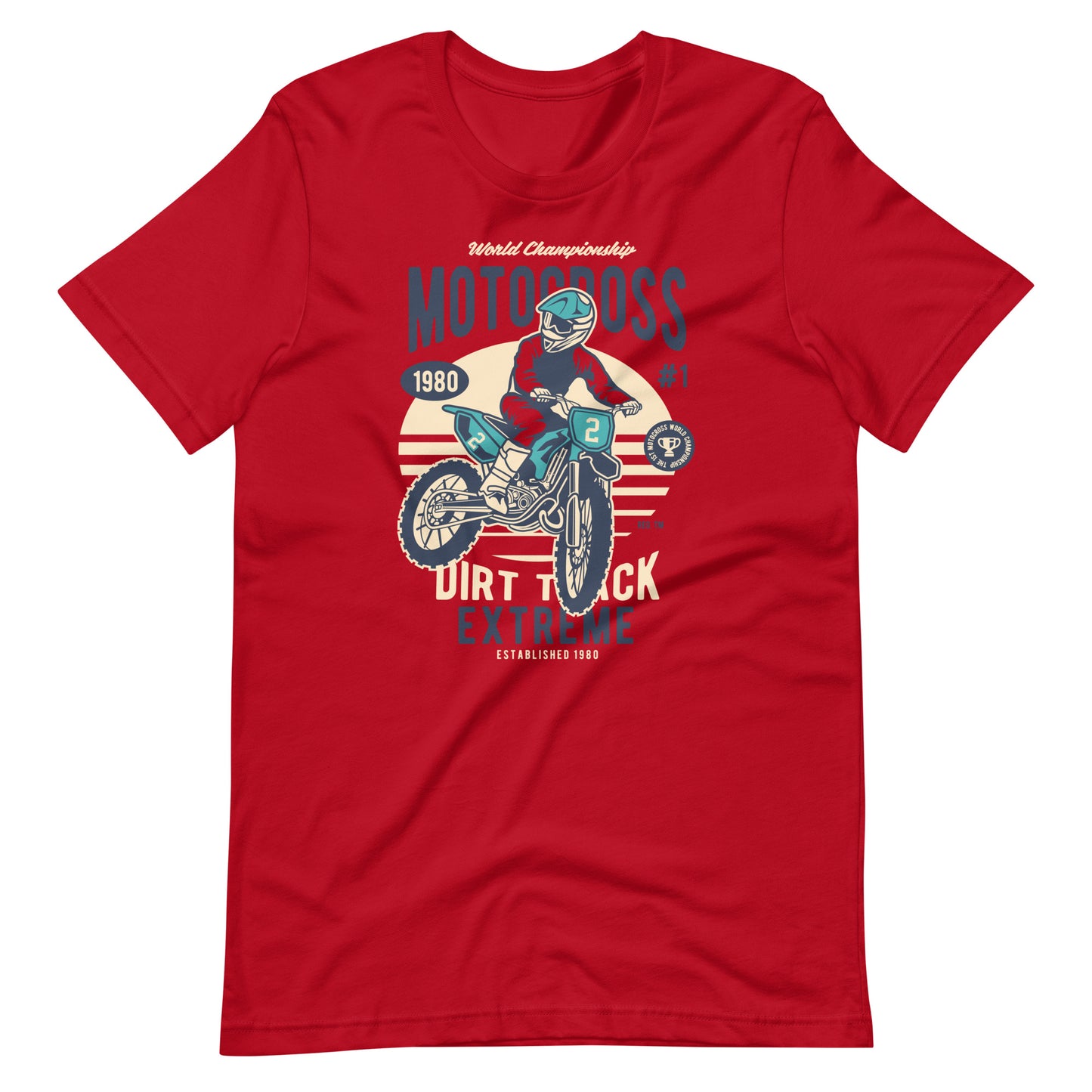 Printagon - Motocross Extreme 002 - T-shirt - Red / XS