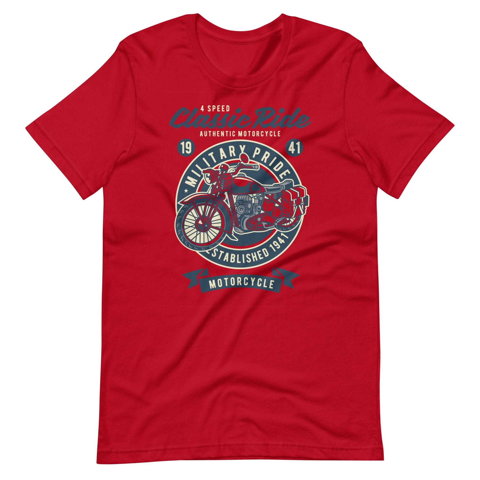 Printagon - 4 Speed Classic Ride - T-shirt - Red / XS