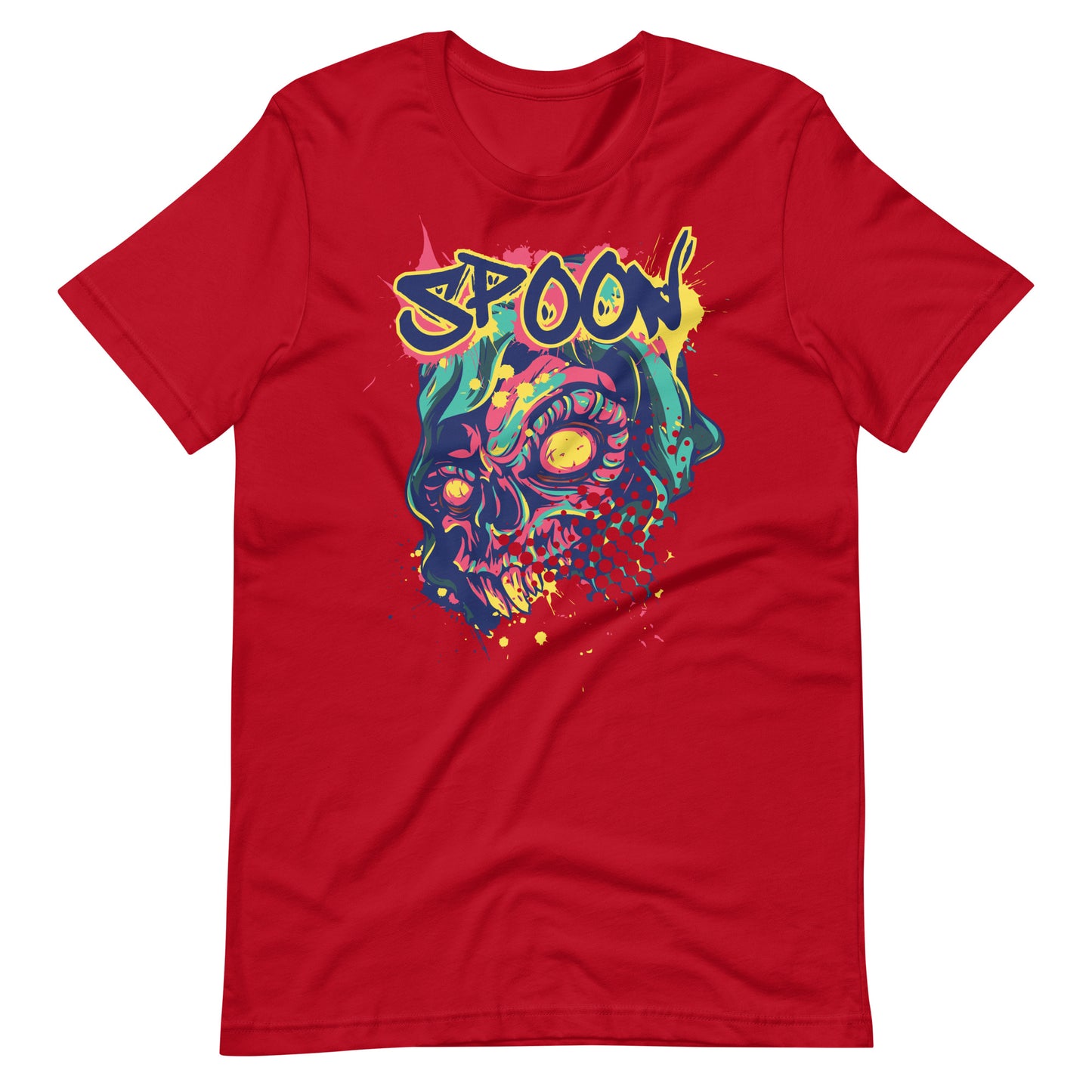 Printagon - Spoon - T-shirt - Red / XS