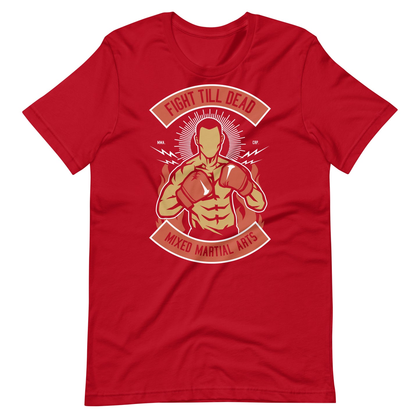 Printagon - Fight Till Death - Unisex T-shirt - Red / XS