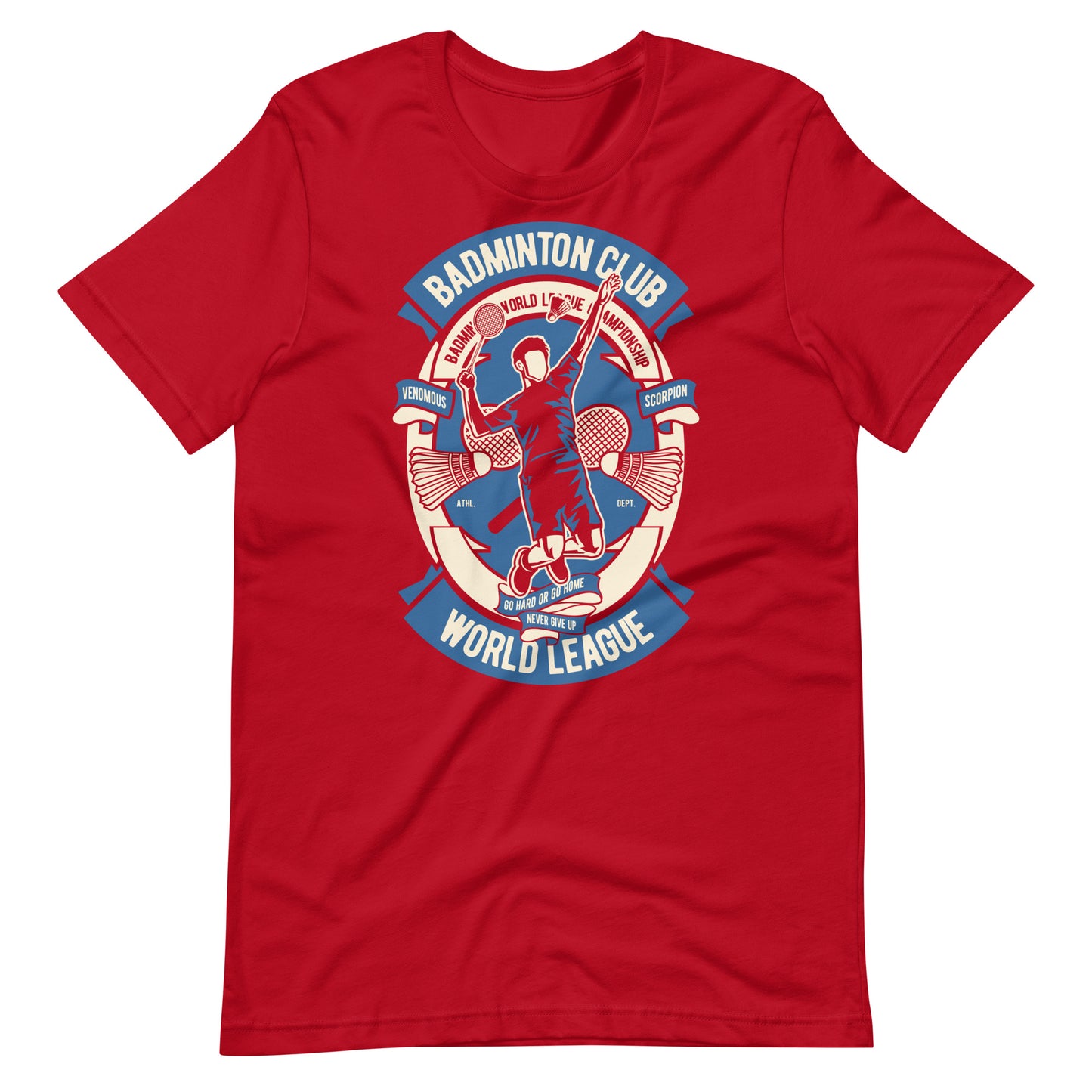 Printagon - Badminton Club - Unisex T-shirt - Red / XS