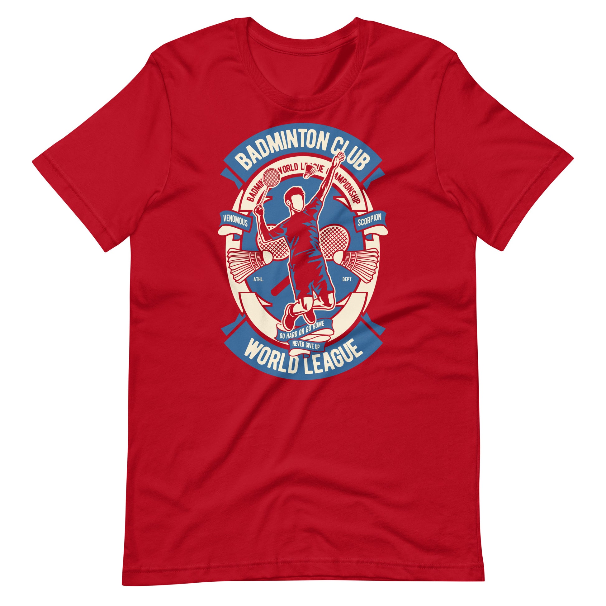 Printagon - Badminton Club - Unisex T-shirt - Red / XS