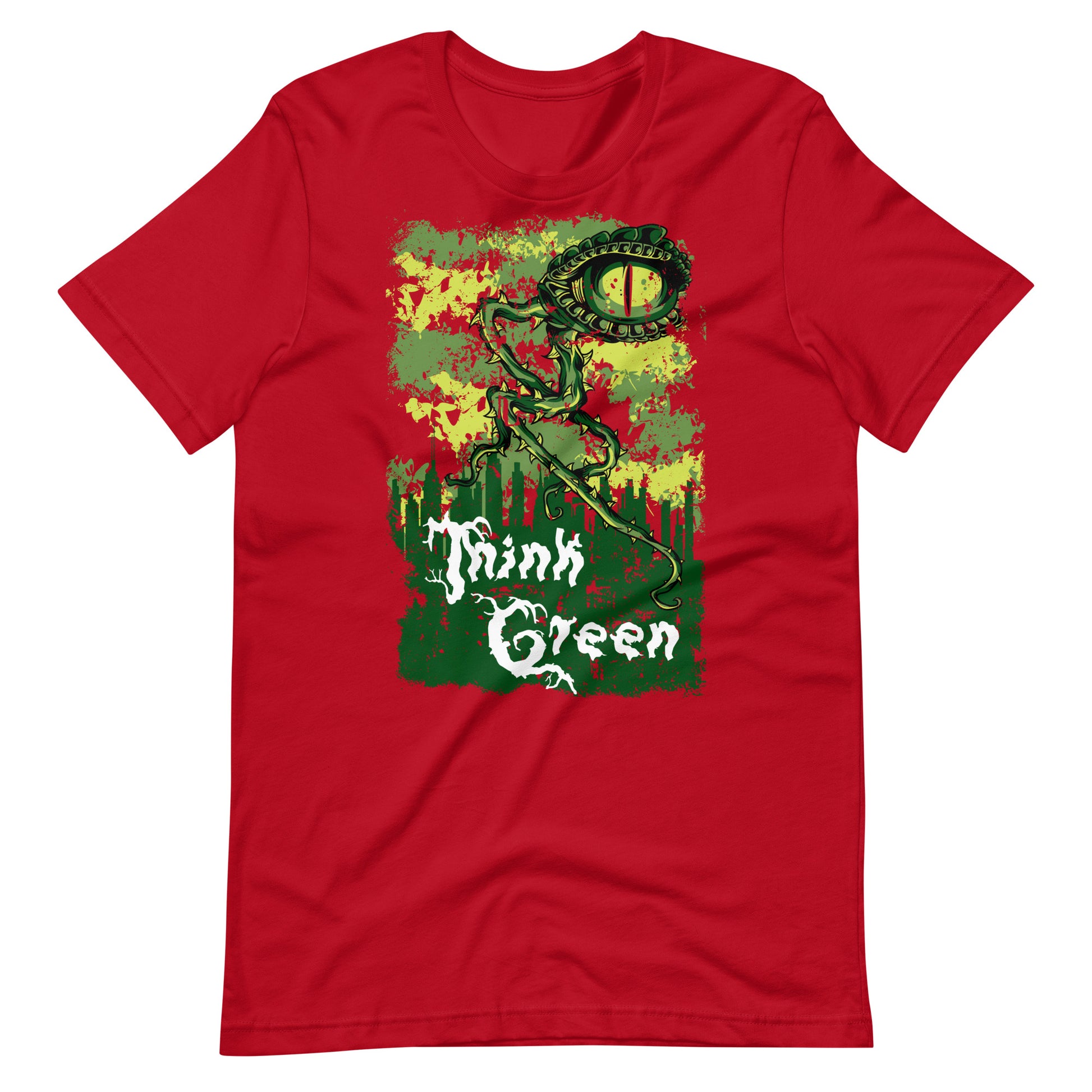 Printagon - Think Green - T-shirt - Red / XS