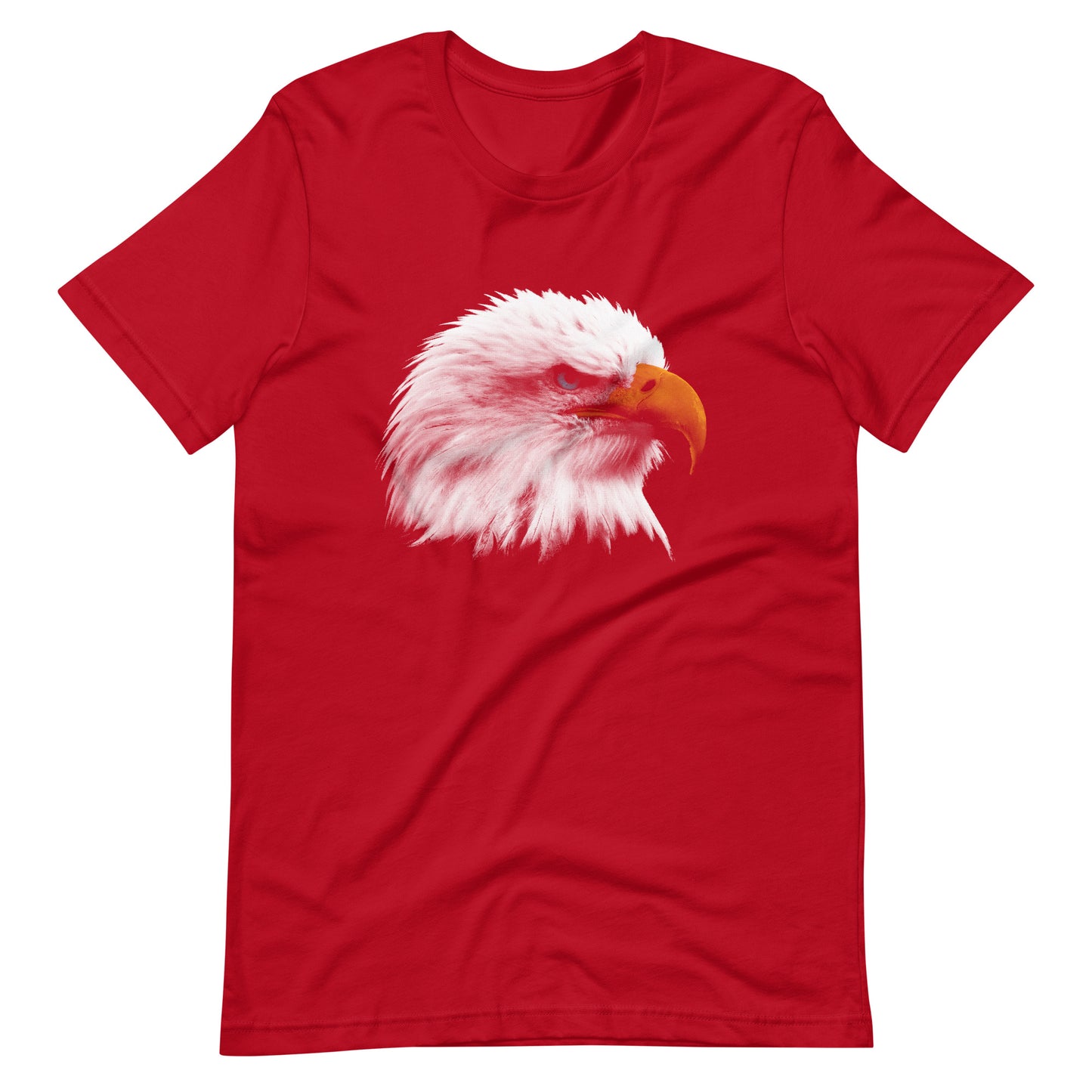 Printagon - Bald Eagle 002 - Unisex T-shirt - Red / XS